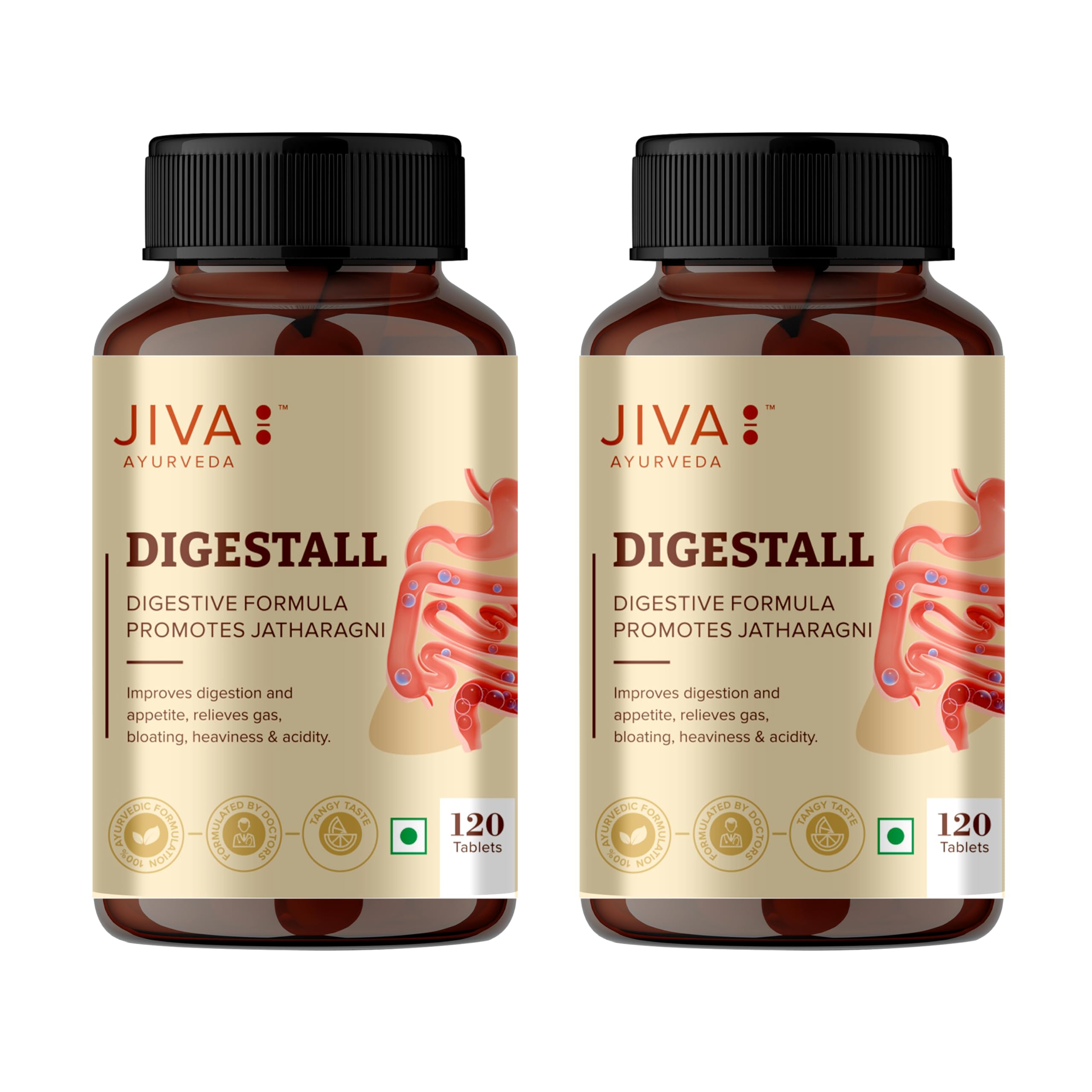 Jiva Ayurveda Digestall digestive tablet bottles pack of 2