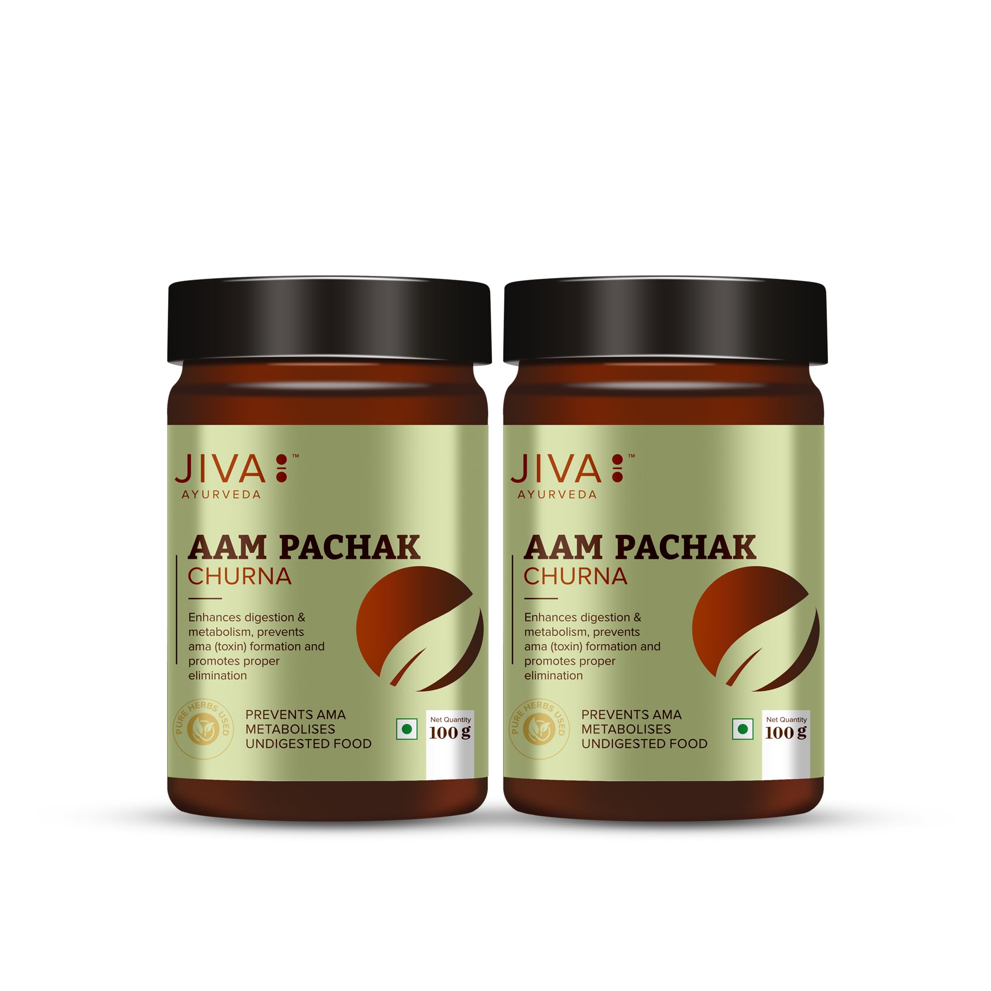 Jiva Ayurveda Aam Pachak Churna bottle front pack shot