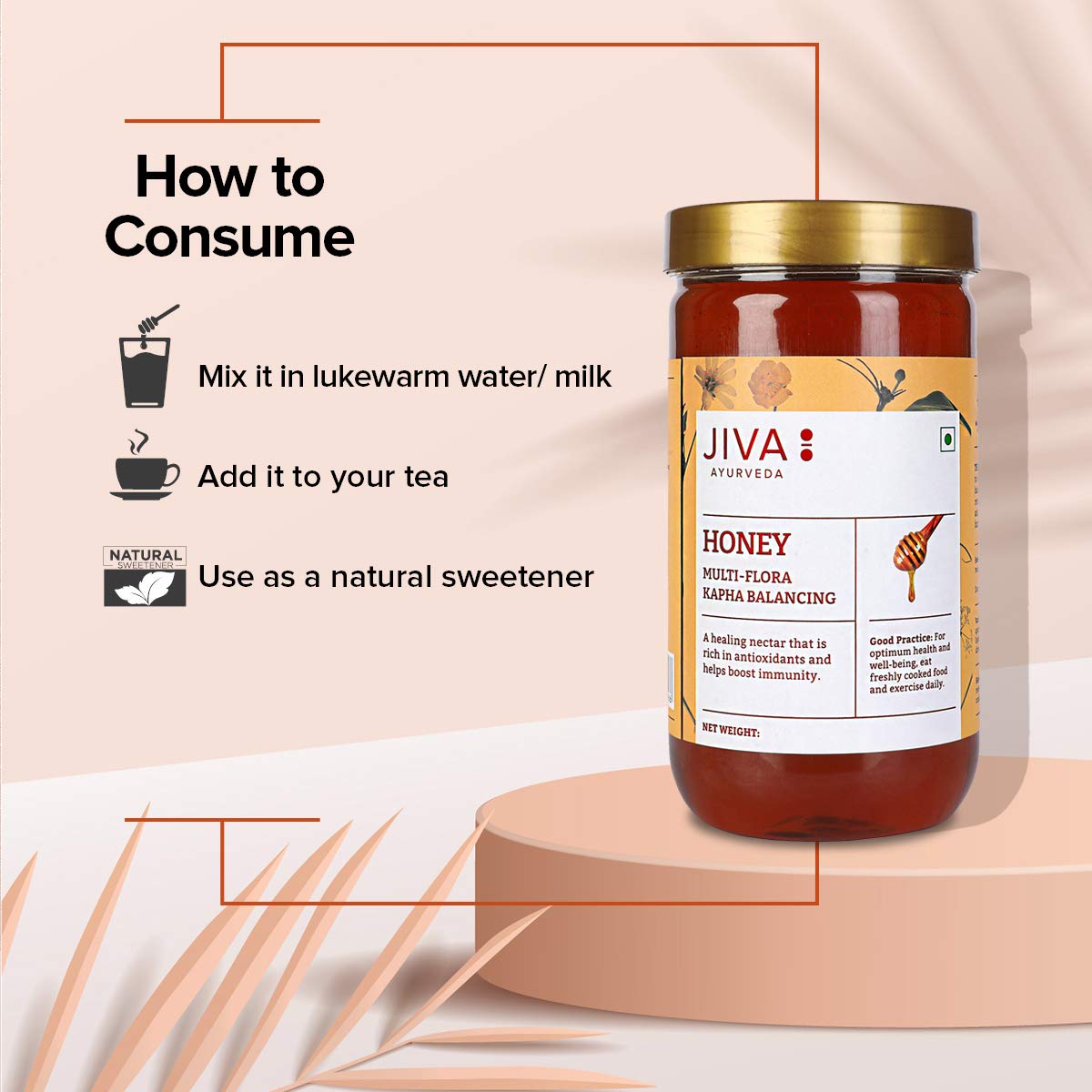 Jiva Ayurveda Multi flora Honey - 1kg (Pack of 2) – view 4
