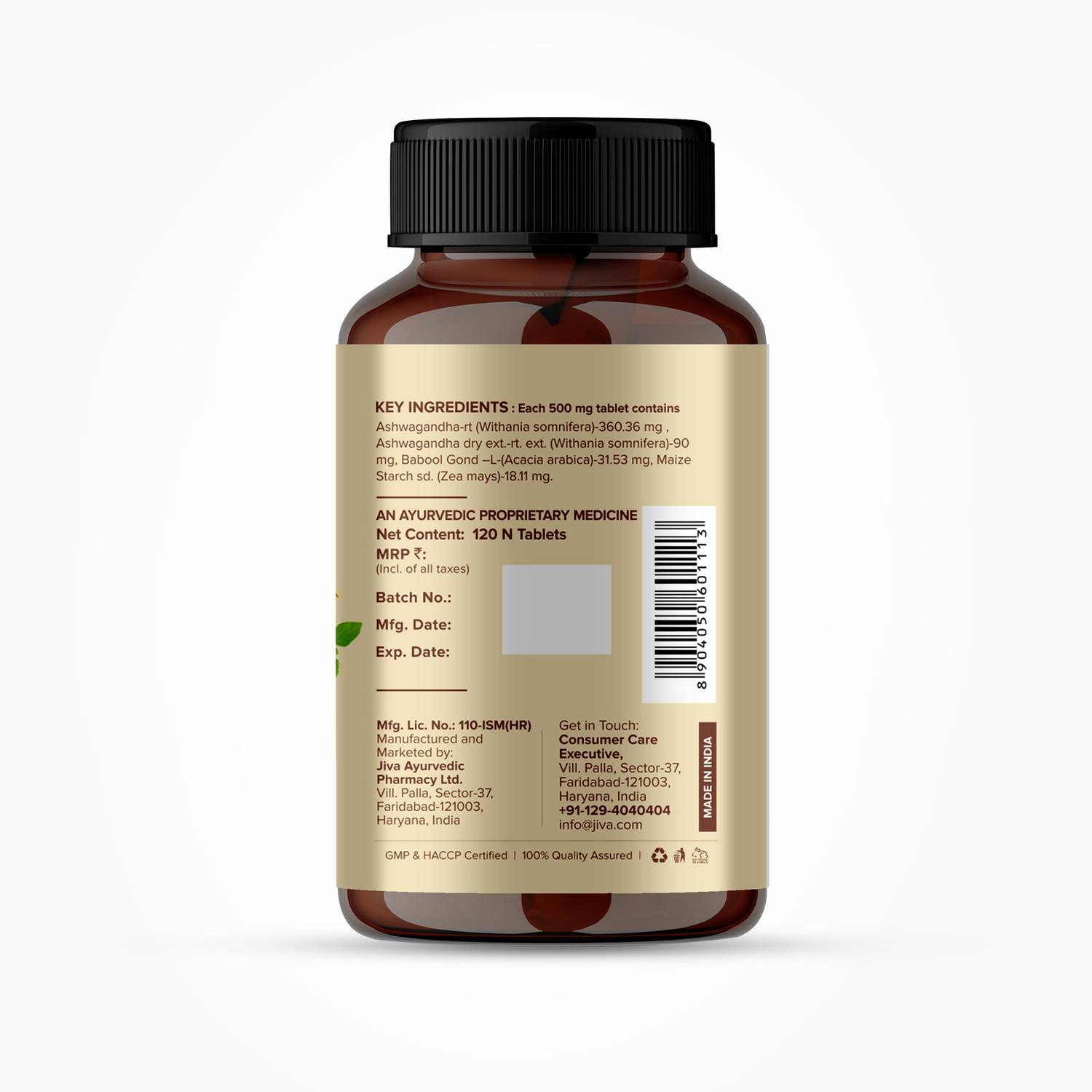 Jiva Ayurveda Ashwagandha Tablet, 120 Tablets, Pack of 2 – view 2