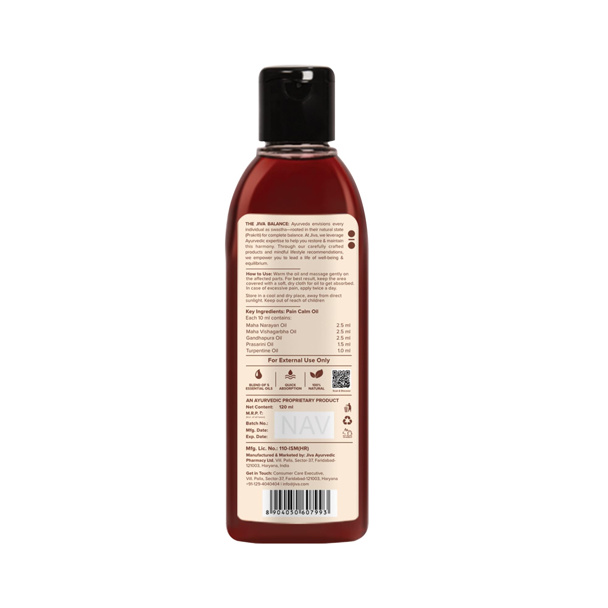 Jiva Pain Calm Oil 120 ml – view 3