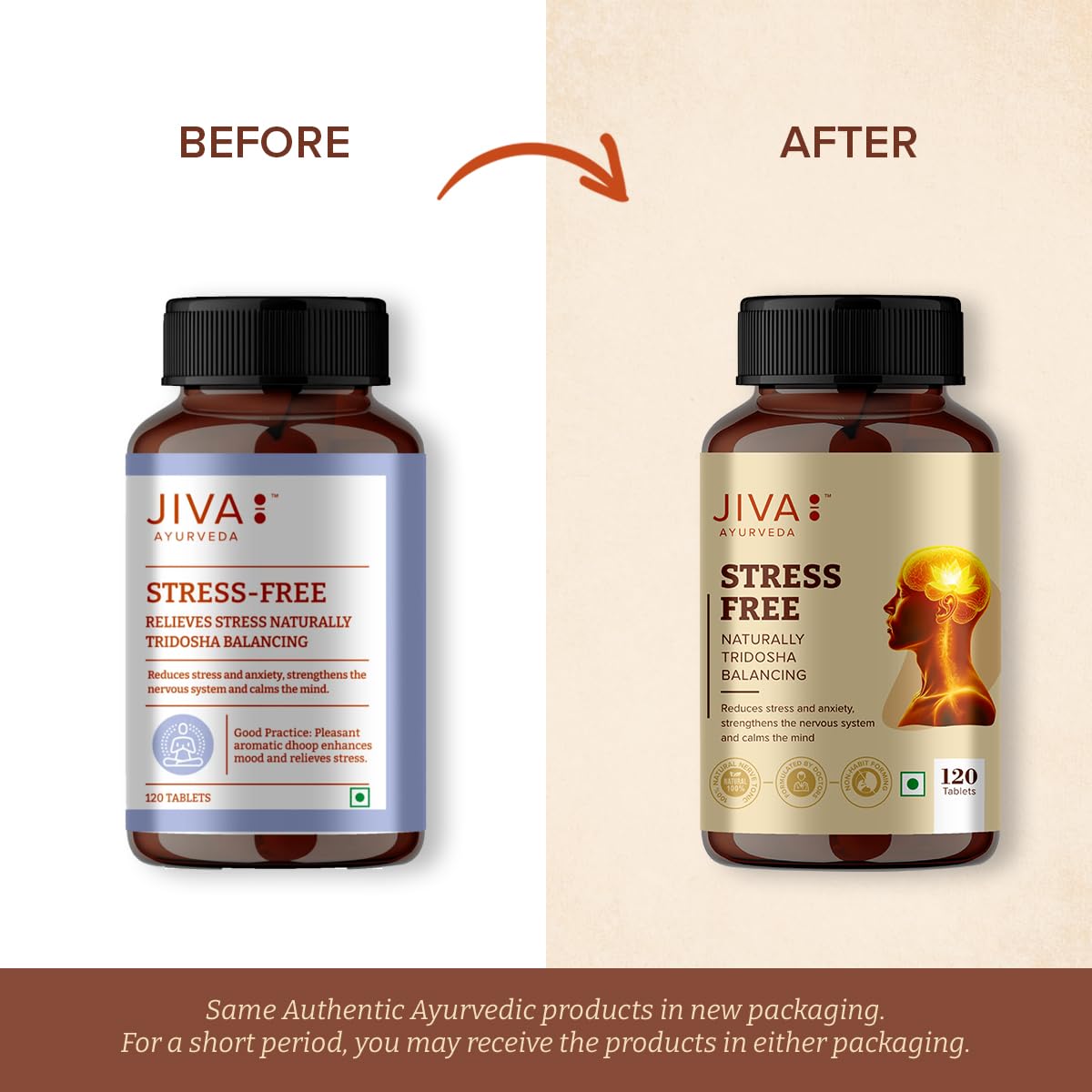 Jiva Ayurvedic Stress Free Tablets (120 Tablets) – view 6