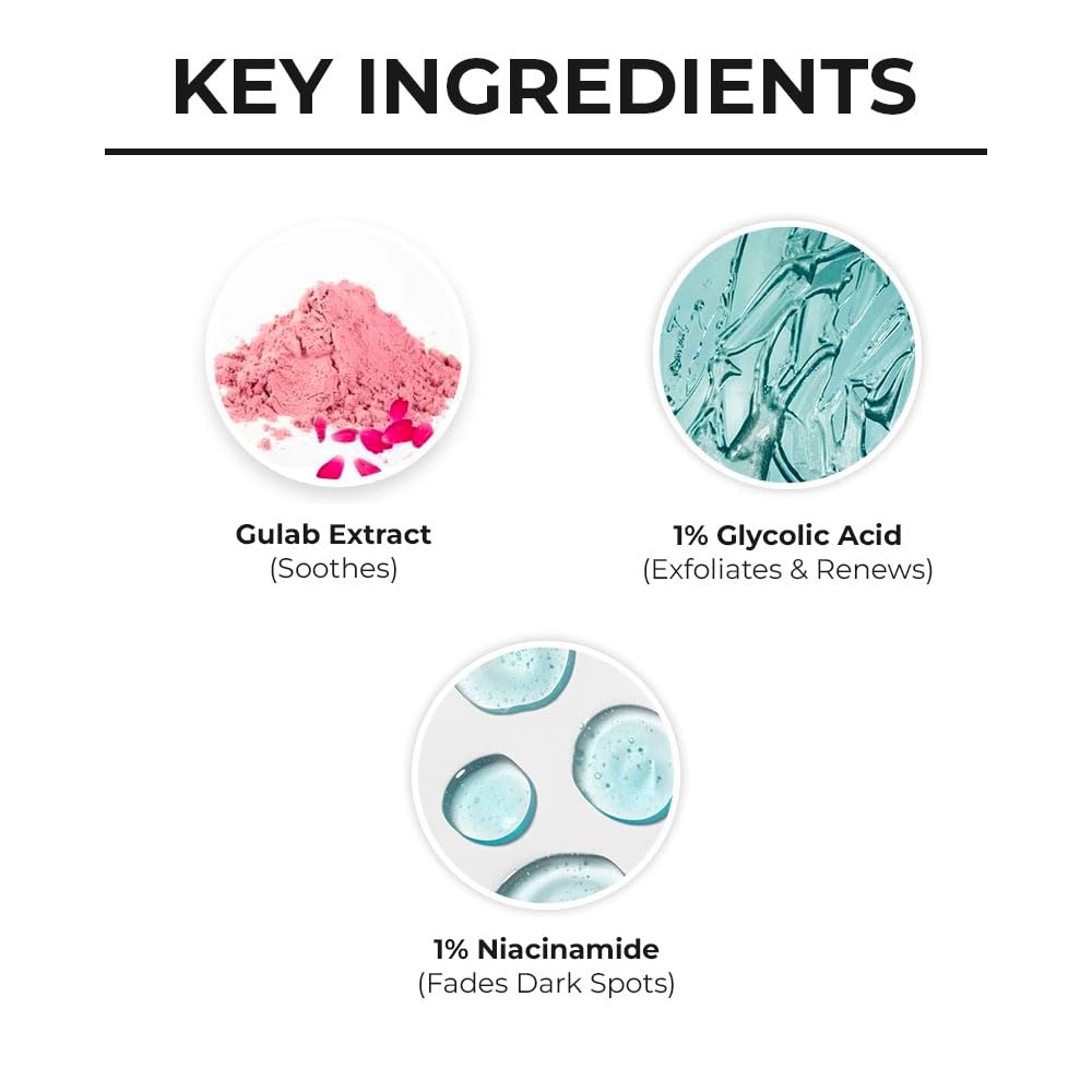 Dr. Sheth's Gulab & 1% Glycolic Acid Face Wash For Normal To Oily Skin – view 2
