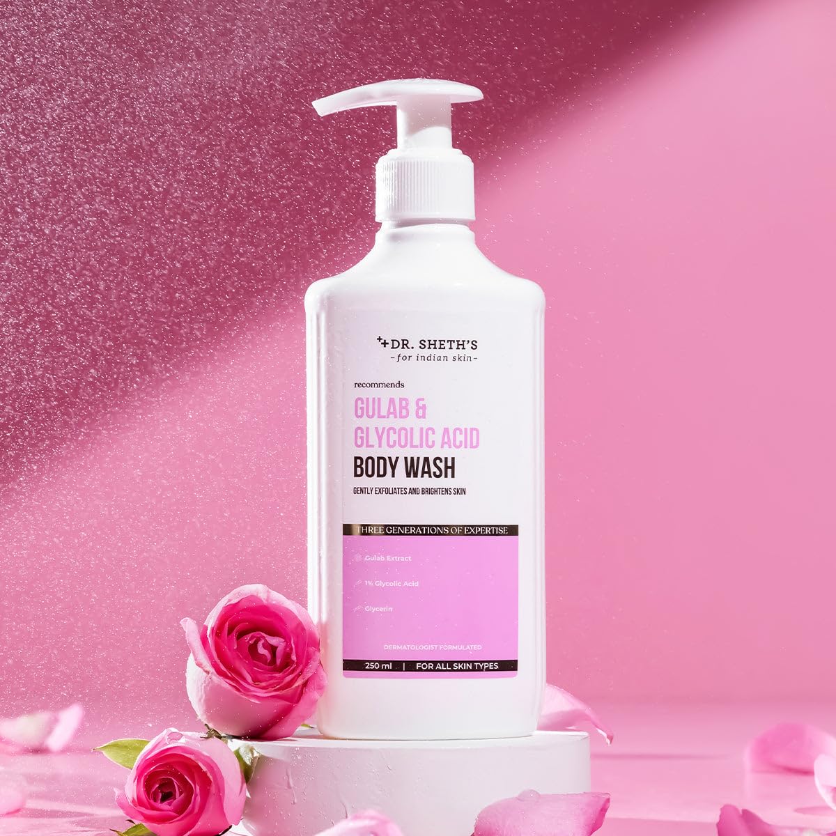 Dr. Sheth's Gulab & Glycolic Acid Exfoliating Body Wash – view 2