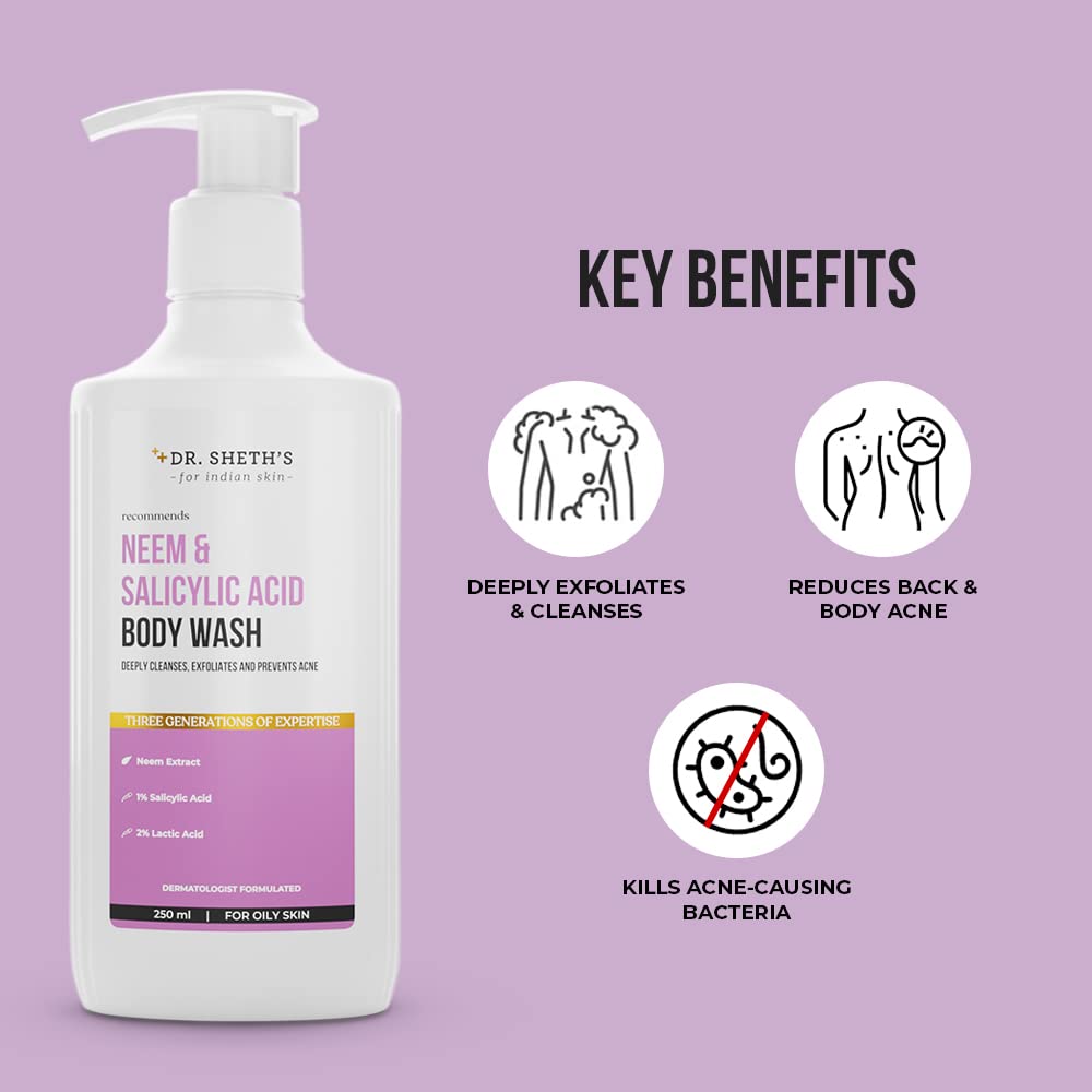 Dr. Sheth's Neem & Salicylic Acid Body Wash For Normal to Oily Skin – view 3