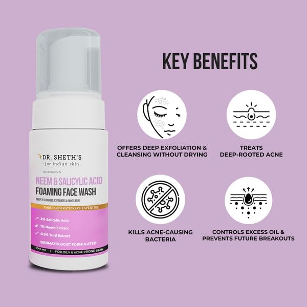 Dr. Sheth's Neem & Salicylic Acid Foaming Face Wash – view 3
