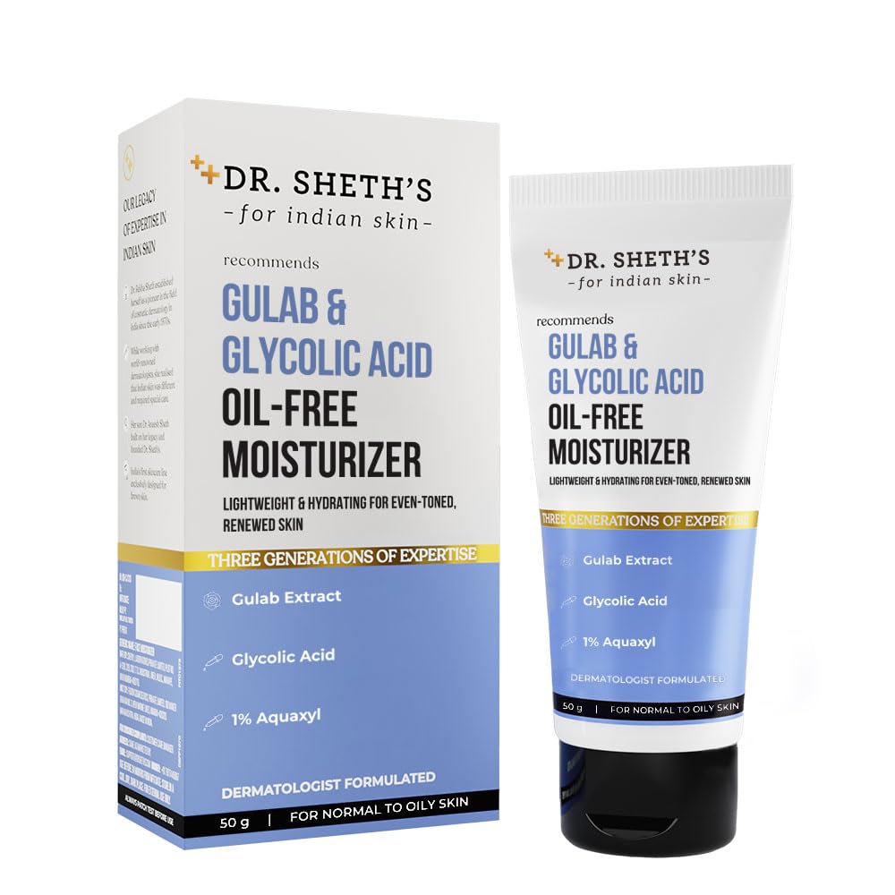 Lightweight Dr. Sheth's oil-free moisturizer bottle for oily combination skin