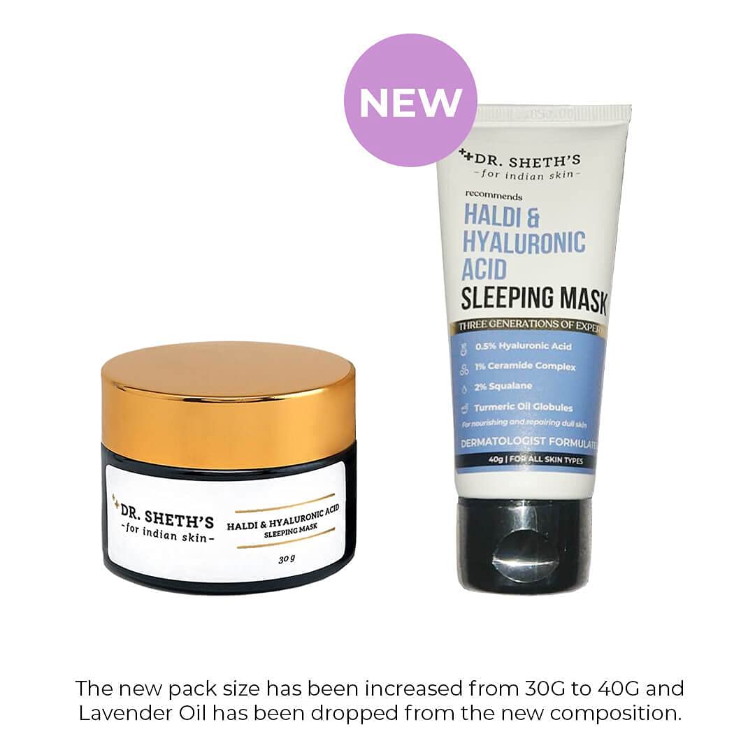 Dr. Sheth's Haldi & Hyaluronic Acid Sleeping Mask Cream For Even Tone, Acne, Dullness & Hydration – view 5