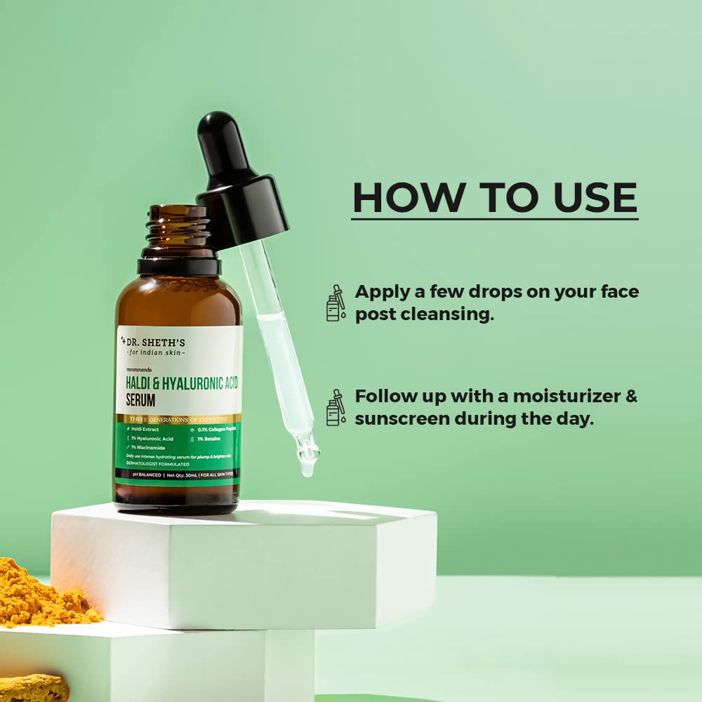 Dr. Sheth's Haldi & 2% Hyaluronic Acid Face Serum – view 4