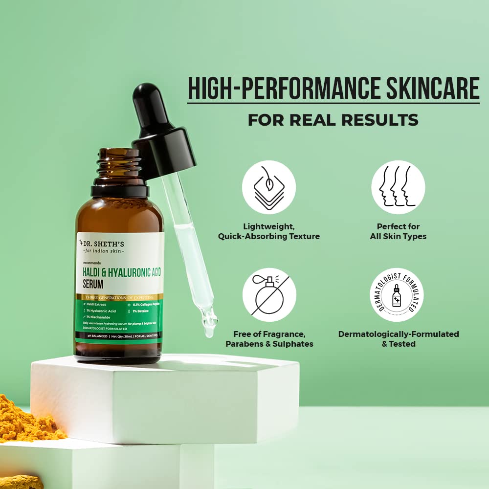 Dr. Sheth's Haldi & 2% Hyaluronic Acid Face Serum – view 5