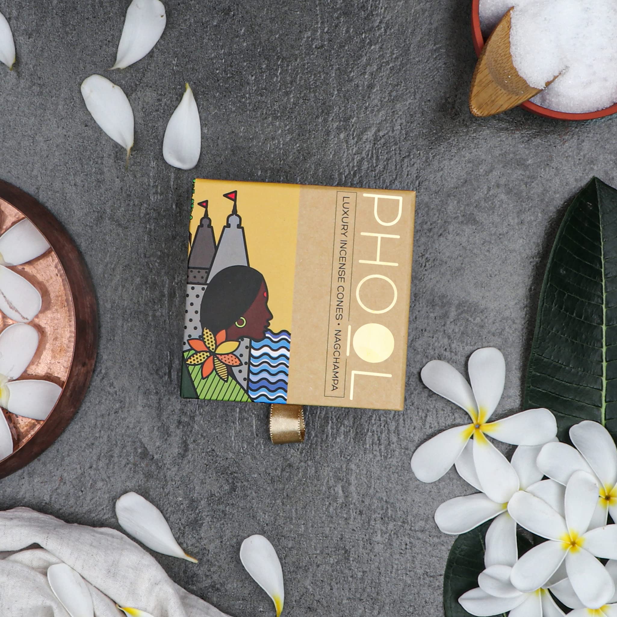 PHOOL LUXURY INCENSE Natural Incense Cones (Bundle Pack of 4) I Special Pack Floral Fragrances - Indian Rose, Tuberose, Lavender, Nagchampa I 100% Organic Dhoop Cones I Chemical & Charcoal Free – view 7