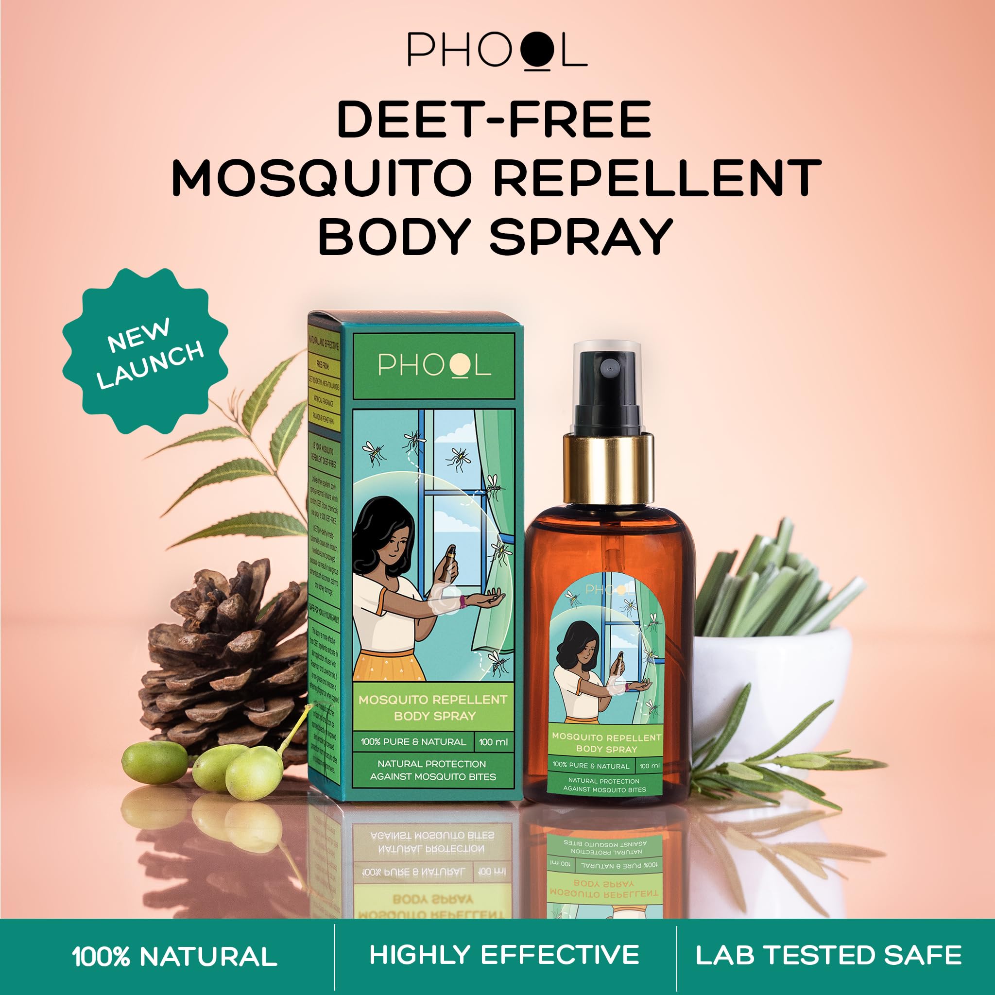 Phool mosquito repellent for baby - Mosquito Body Spray (100 ml) – view 2