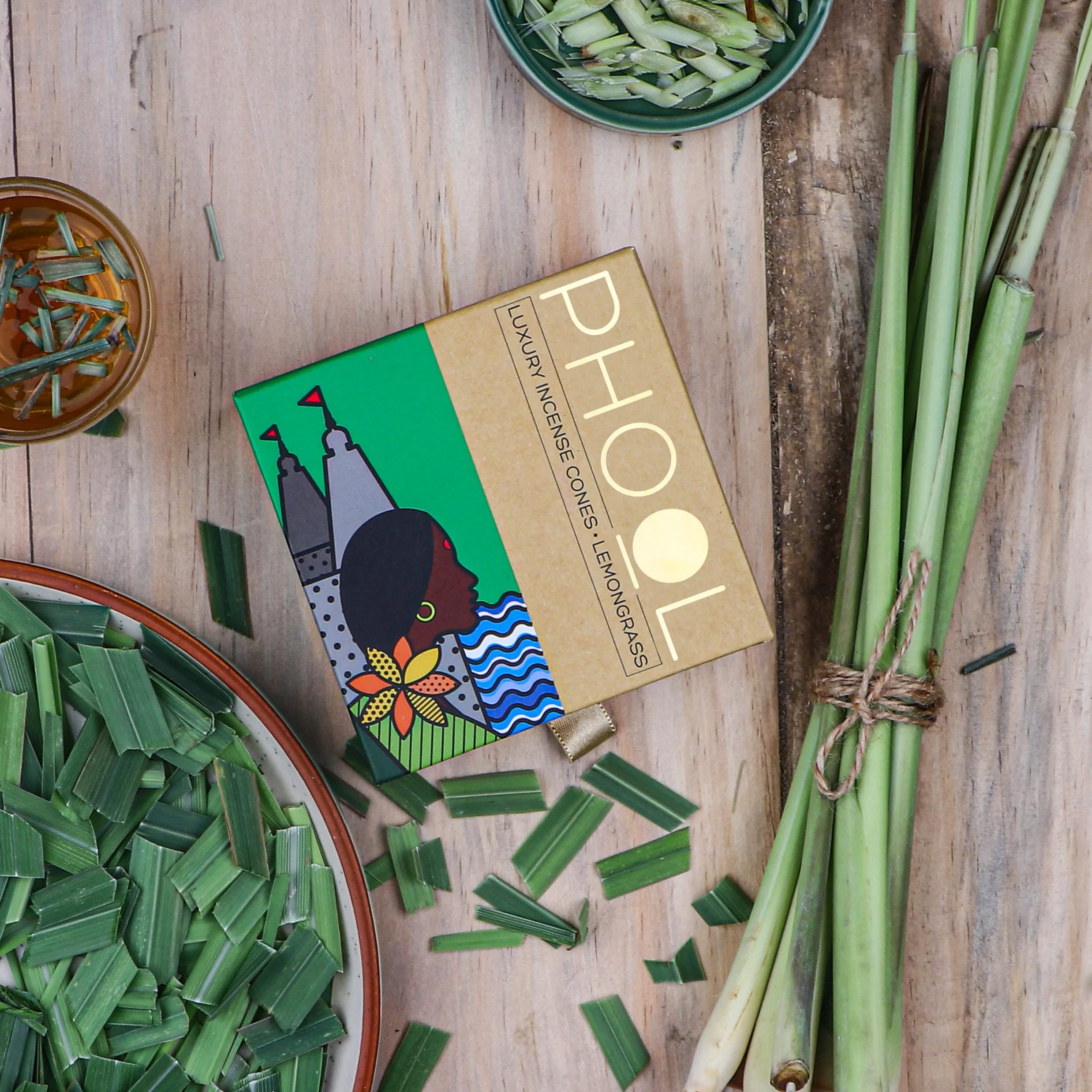 PHOOL LUXURY INCENSE Natural Incense Cones (Bundle Pack Of 4) I Citral Fragrances - Citronella, Eucalyptus, Lemongrass, Orange I 100% Organic Dhoop Cones – view 7