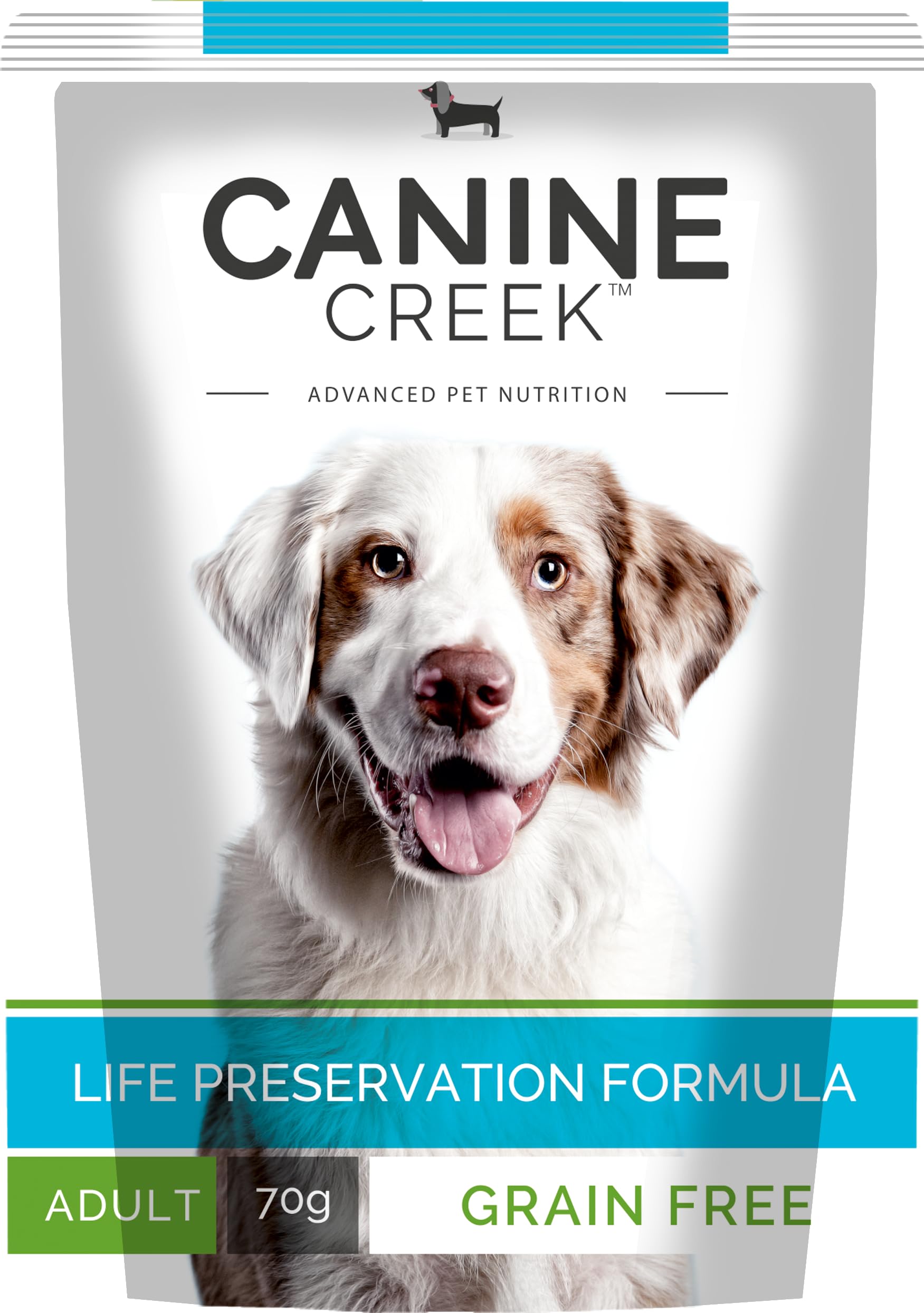 Canine Creek chicken gravy puppy wet dog food pouch front view