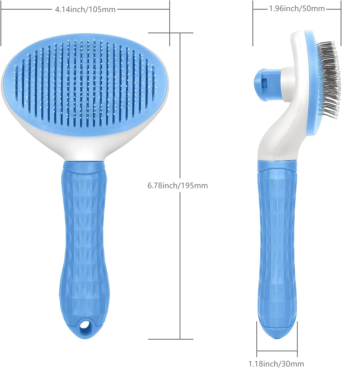 Styllent 4‑in‑1 Pet Grooming Set – Self‑Cleaning Slicker Deshedding Brush + Silicone Bath & Massage Tool + Adjustable Rubber Bath Scrubber + Ergonomic Nail Clippers – for Dogs & Cats – view 2