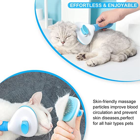 Styllent 4‑in‑1 Pet Grooming Set – Self‑Cleaning Slicker Deshedding Brush + Silicone Bath & Massage Tool + Adjustable Rubber Bath Scrubber + Ergonomic Nail Clippers – for Dogs & Cats – view 3