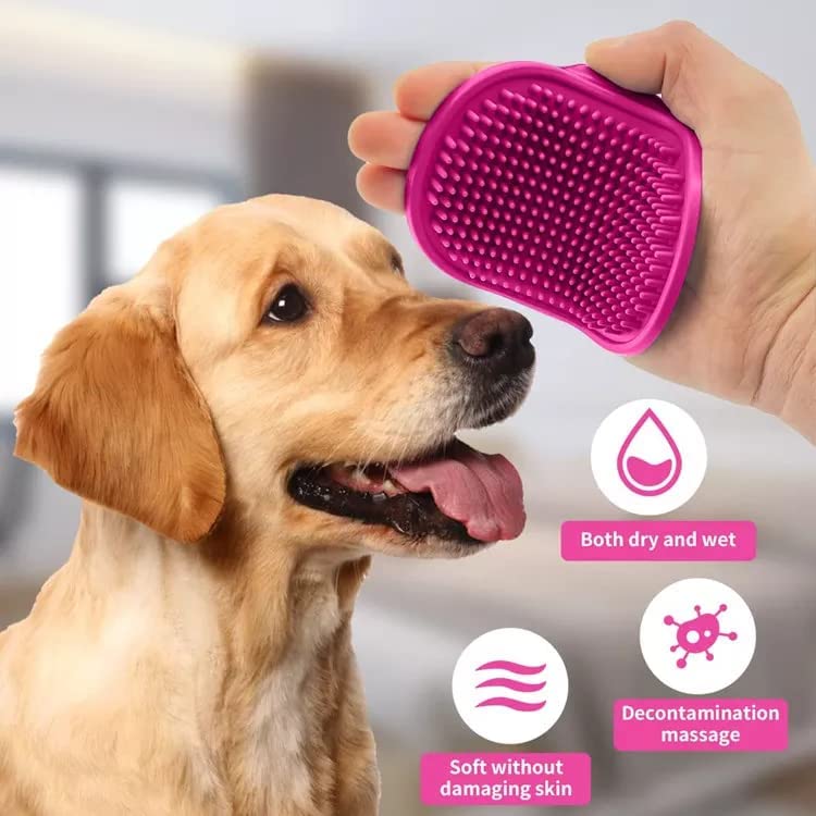 Styllent 4‑in‑1 Pet Grooming Set – Self‑Cleaning Slicker Deshedding Brush + Silicone Bath & Massage Tool + Adjustable Rubber Bath Scrubber + Ergonomic Nail Clippers – for Dogs & Cats – view 9