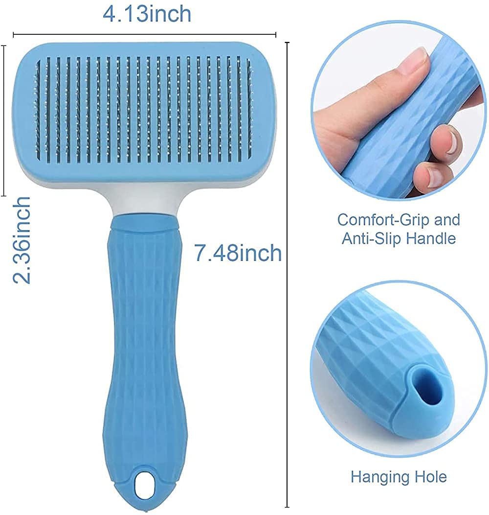 6 in 1 Pet Grooming Kit for Dog and Cat with Shedding Brush Nail Clipper Bath Brush Flea Comb and Complete Grooming Tools Set for Home Pet Hair Care Fur Cleaning and Professional Daily Pet Grooming Use – view 2