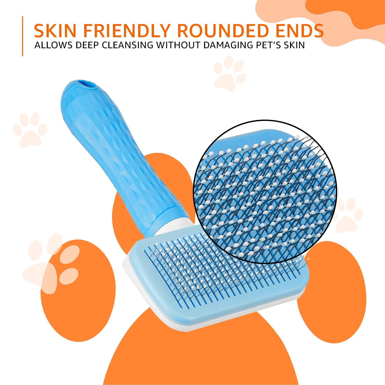 Amazon Basics Self Cleaning Slicker Pet Grooming Brush – view 4