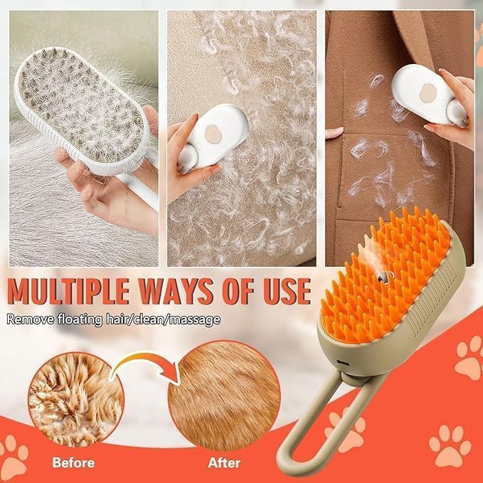 Bekin 4‑in‑1 Pet Grooming Set – Bath Brush Steam Brush 3 in 1 Water Brush Brush + Silicone Bath & Massage Tool + Adjustable Rubber Bath Scrubber + Ergonomic Nail Clippers – for Dogs & Cats – view 6