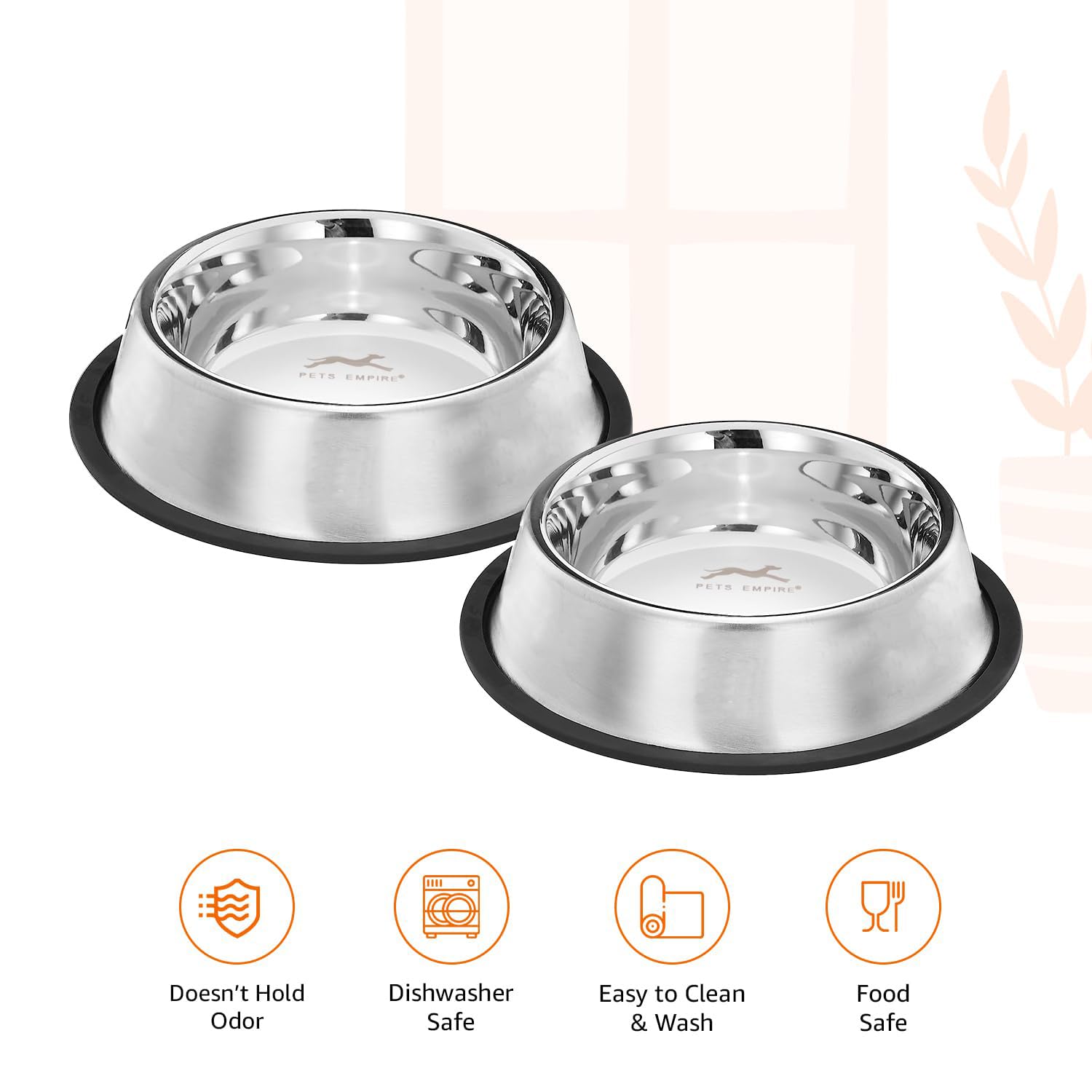 Pets Empire Stainless Steel Dog Bowl, Dog Food Bowl, Dog Feeding Bowl, Medium (Set of 2 x 700ml) – view 7