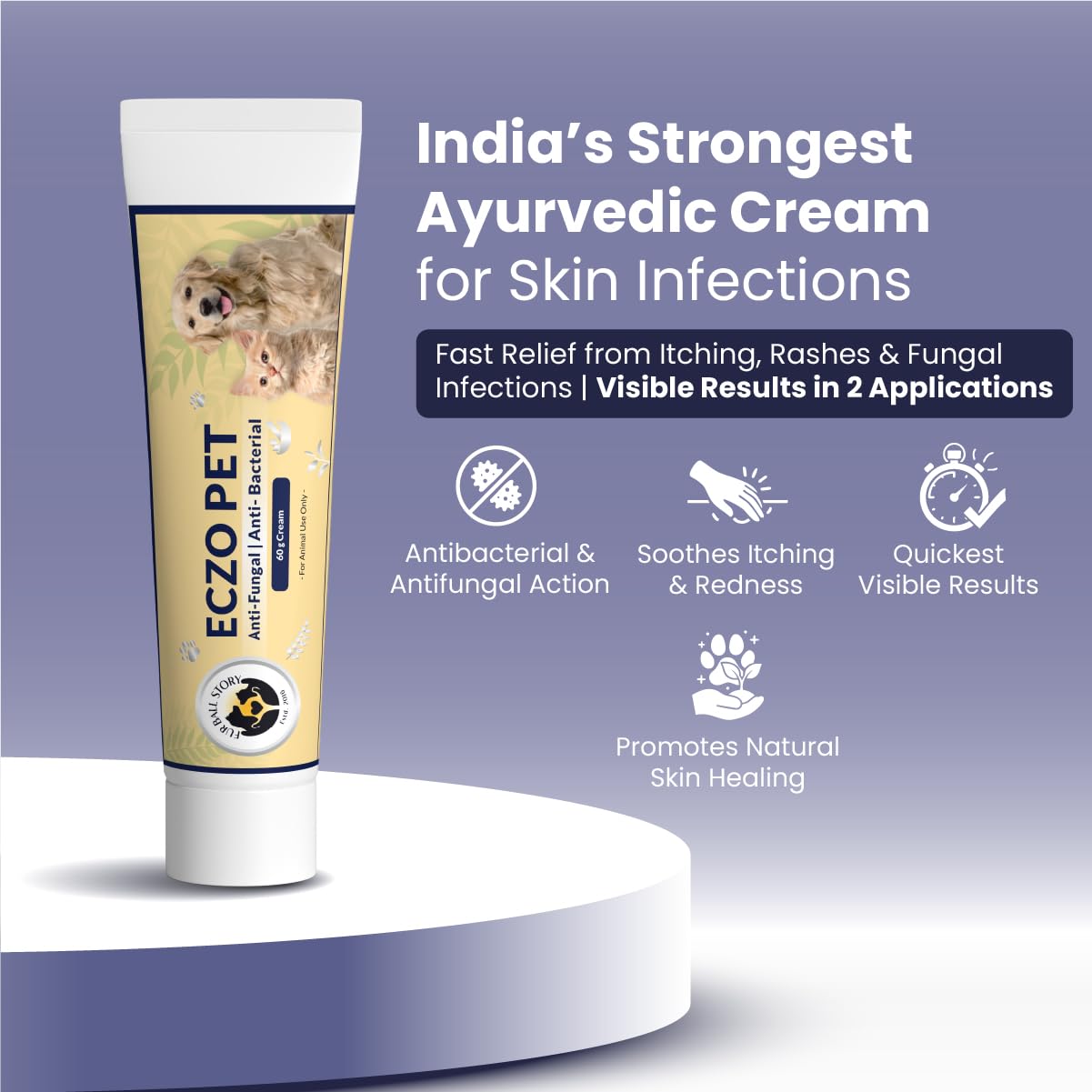 FUR BALL STORY Eczo Pet Anti Fungal & Anti Bacterial Cream – view 2