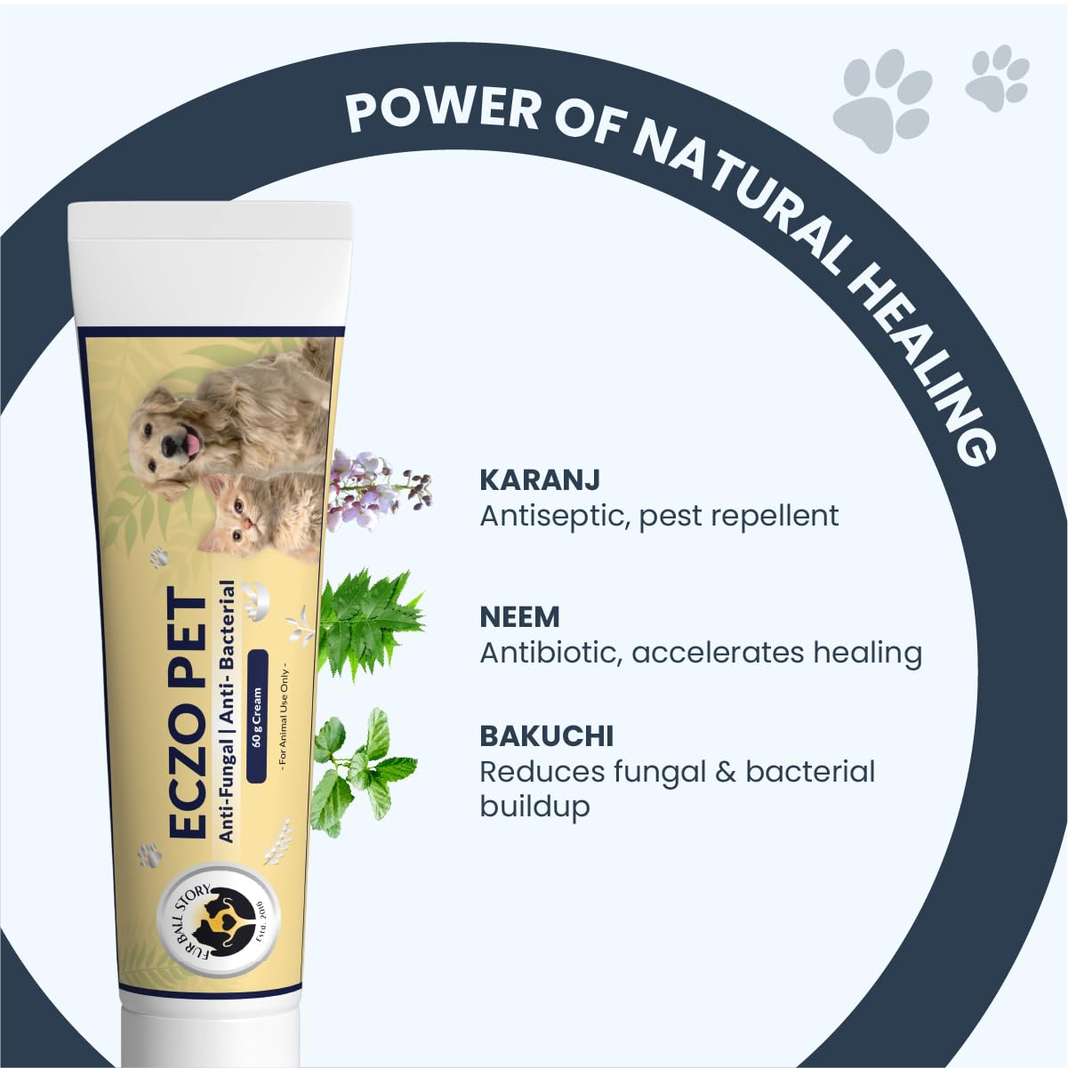 FUR BALL STORY Eczo Pet Anti Fungal & Anti Bacterial Cream – view 3