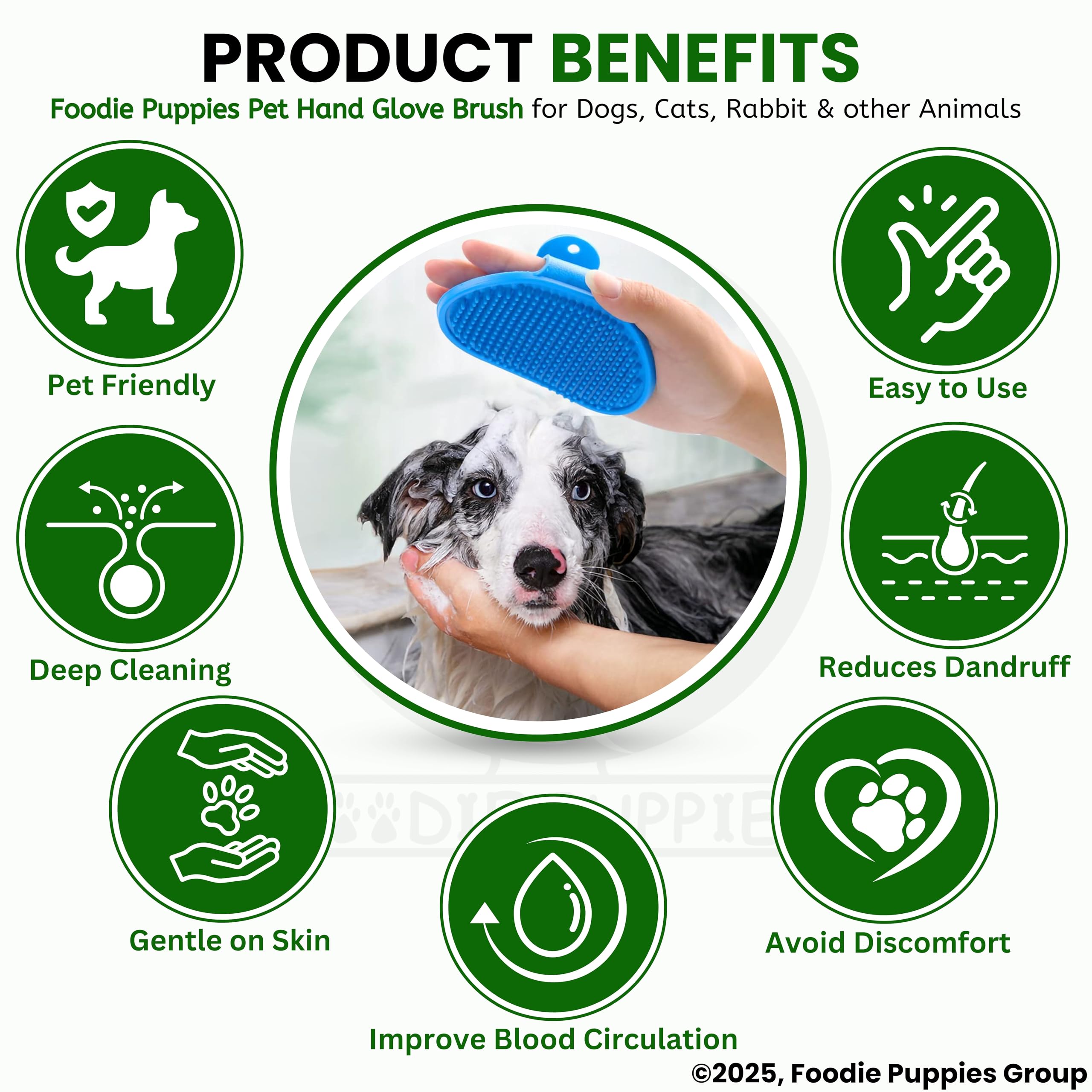 Foodie Puppies Pet Massage Rubber Bath Glove for Dogs, Cats, Rabbit, & Hamster – view 8