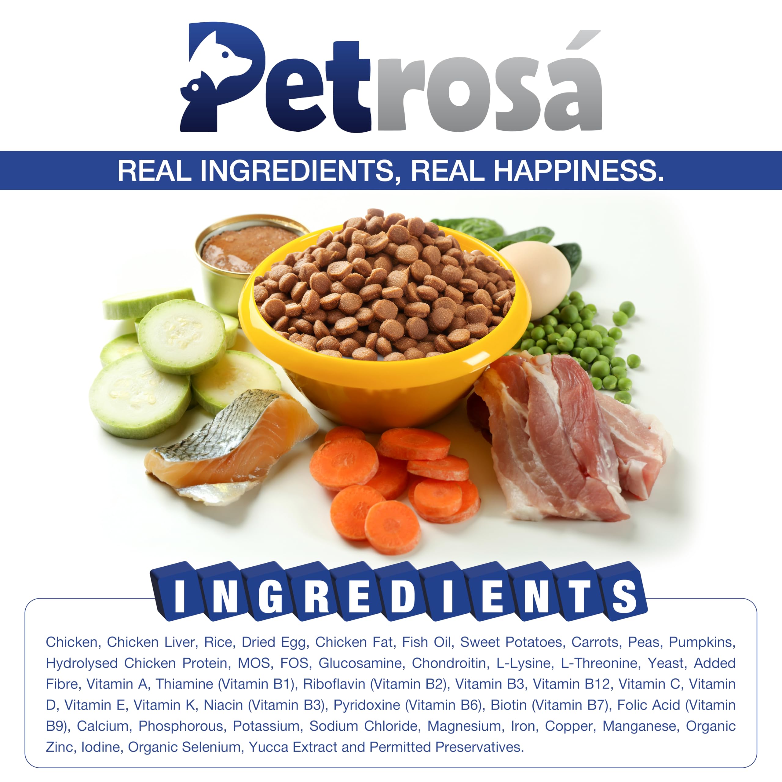 Petrosa Large Breed Adult Dog Food (15 Months & Above), Complete Daily Nutrition with High Protein, DHA & Prebiotics, Supports Joint Health, Digestion & Energy – 1 Kg – view 3