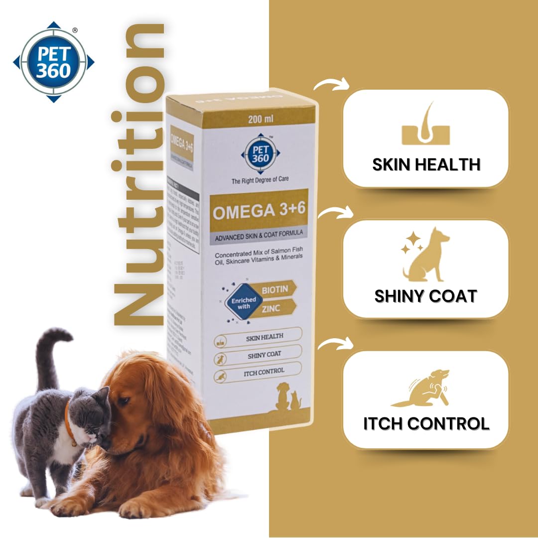 PET360 Omega 3+6 Concentrated Salmon Fish Oil for Dogs & Cats with Vitamins & Minerals – view 2