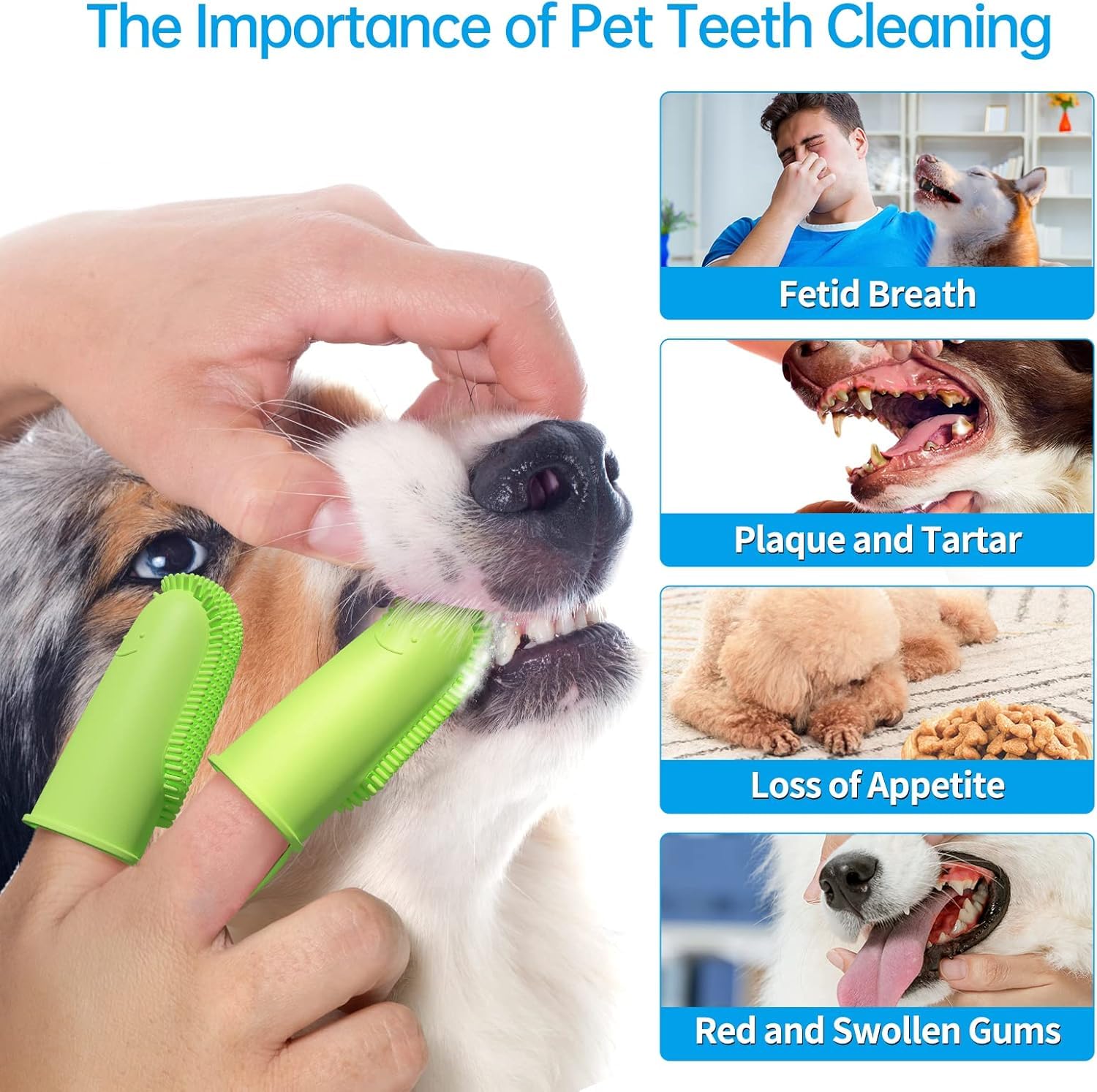 5 Pcs Self Cleaning Slicker Shedding Brush Pet Bath Massage Brush With Soap & Shampoo Dispenser Soft Silicone Bristle Finger Toothbrush & Stainless Steel Comb For Long Short Haired Dogs Cats Shower Bathing – view 7