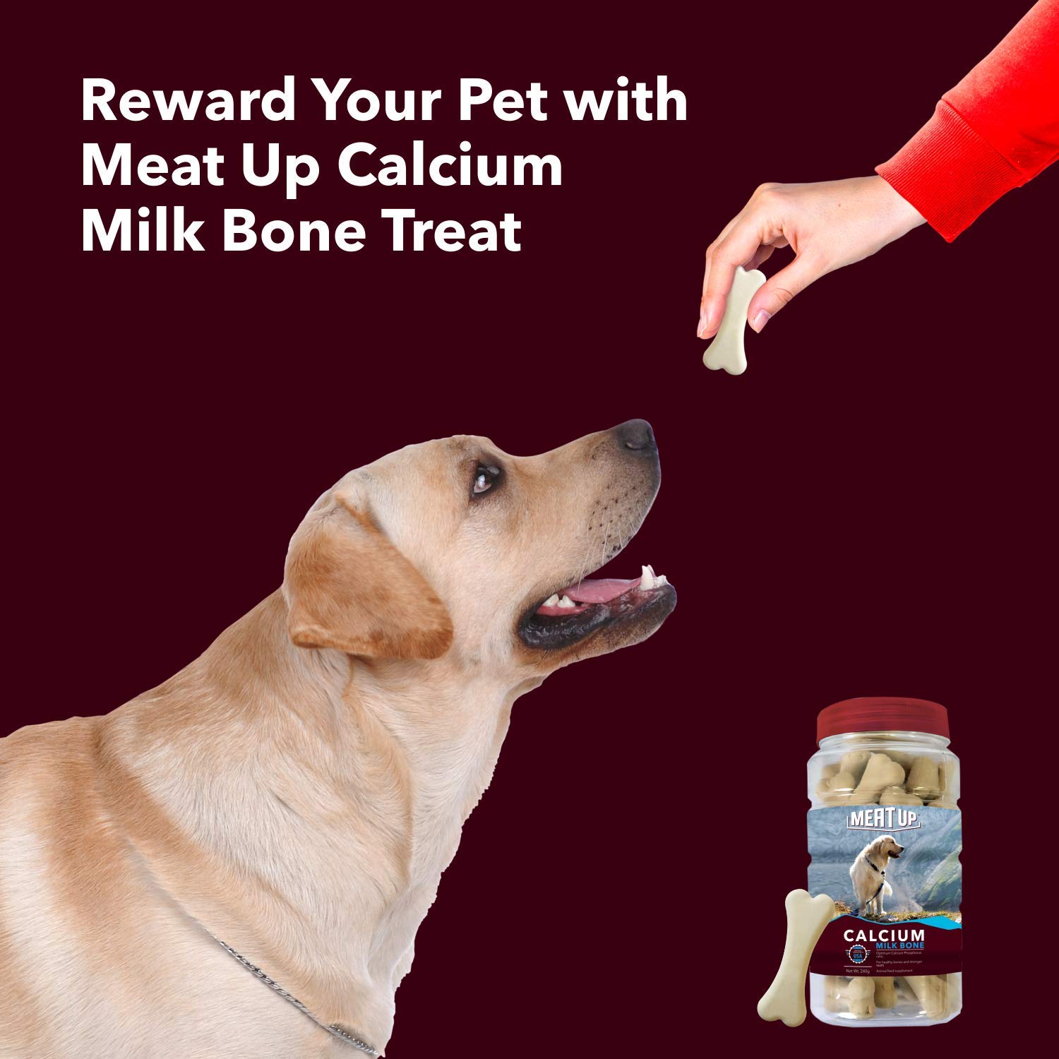 Meat Up Calcium Bone Supplement Dog Treats (240g + 240g) 480g – view 5