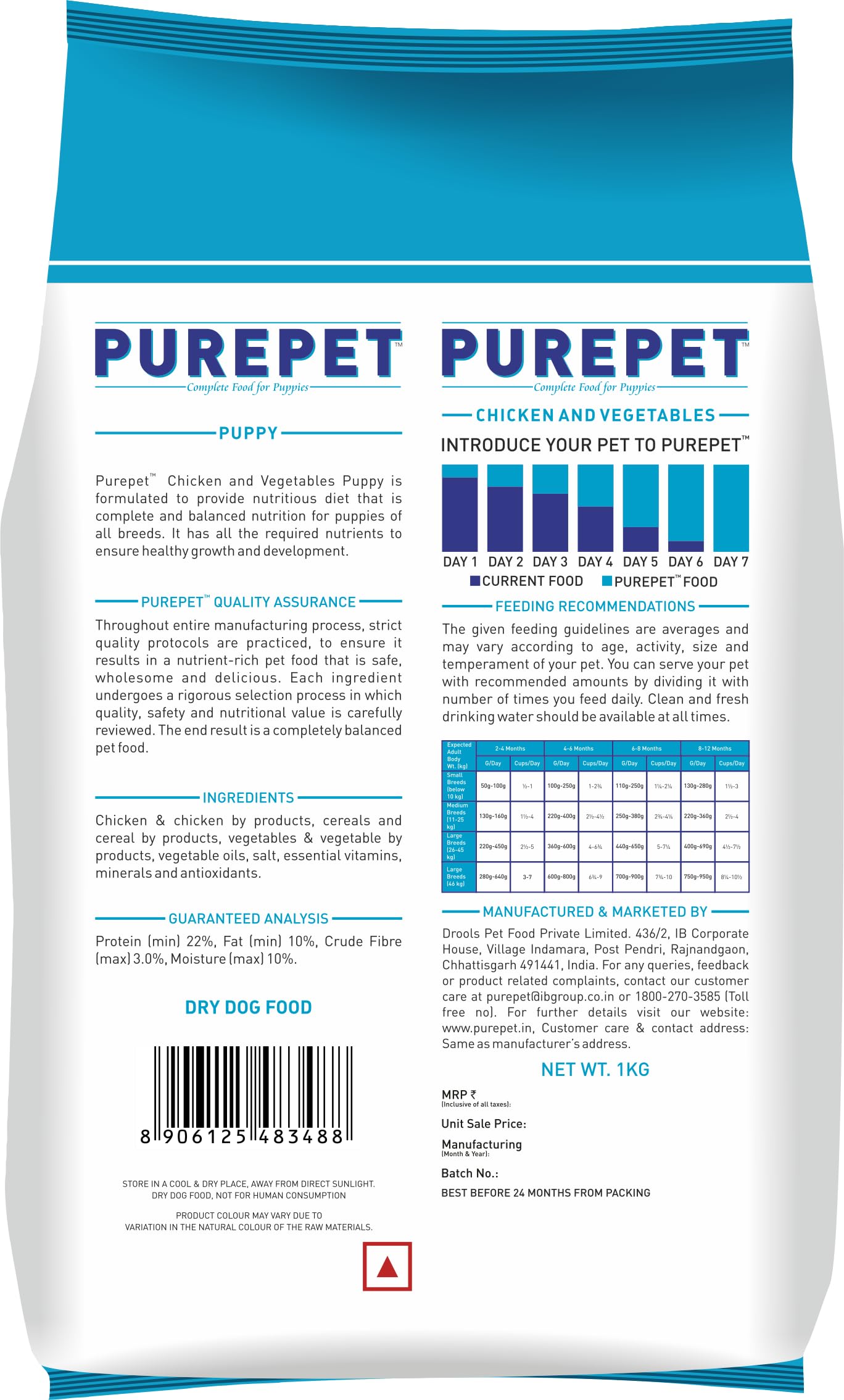 Purepet Puppy Dry Dog Food 1kg – view 2
