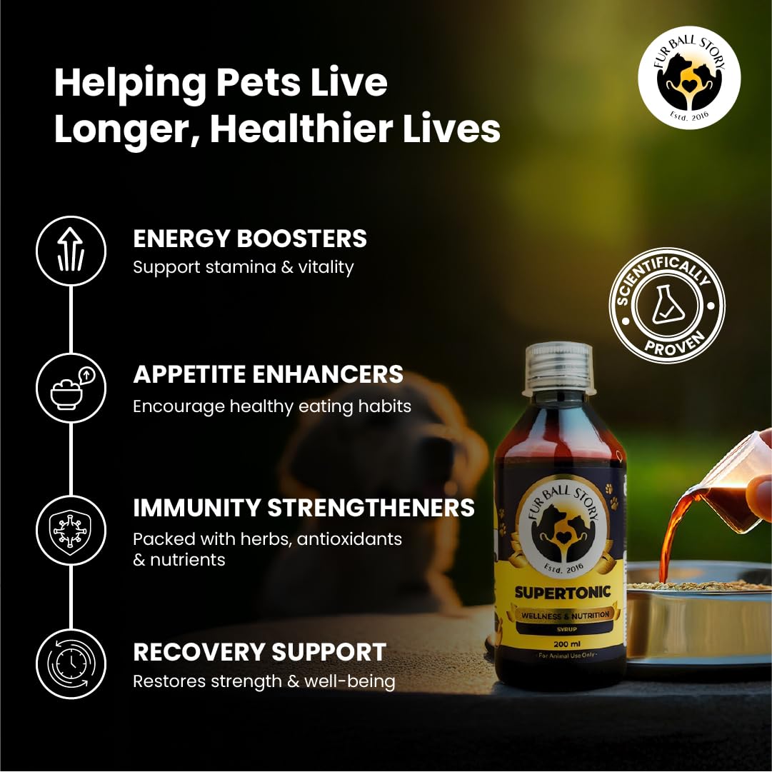 FUR BALL STORY Supertonic Multivitamin Syrup for Dogs & Cats – view 3