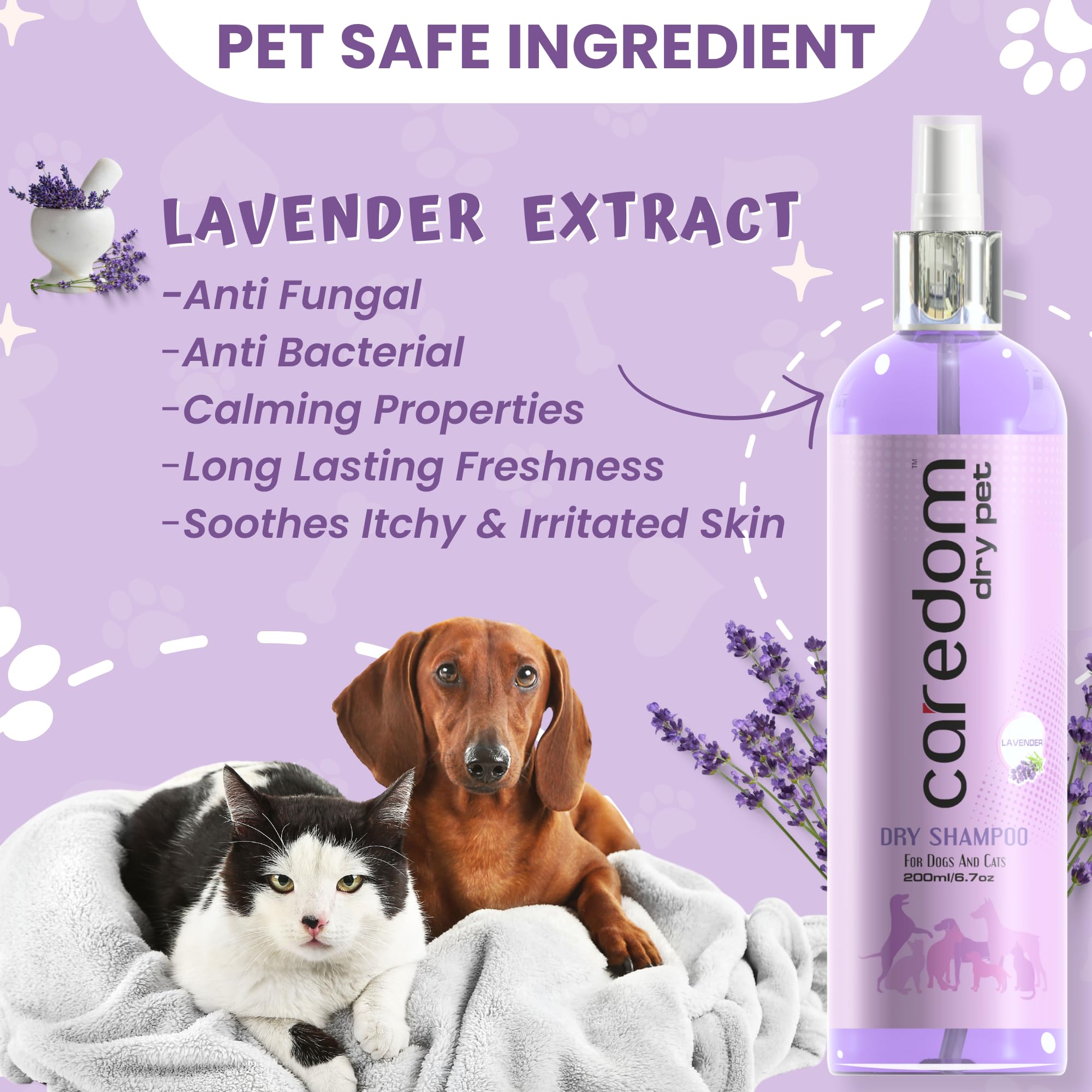 Caredom Dry Shampoo for Dogs & Cats – view 2