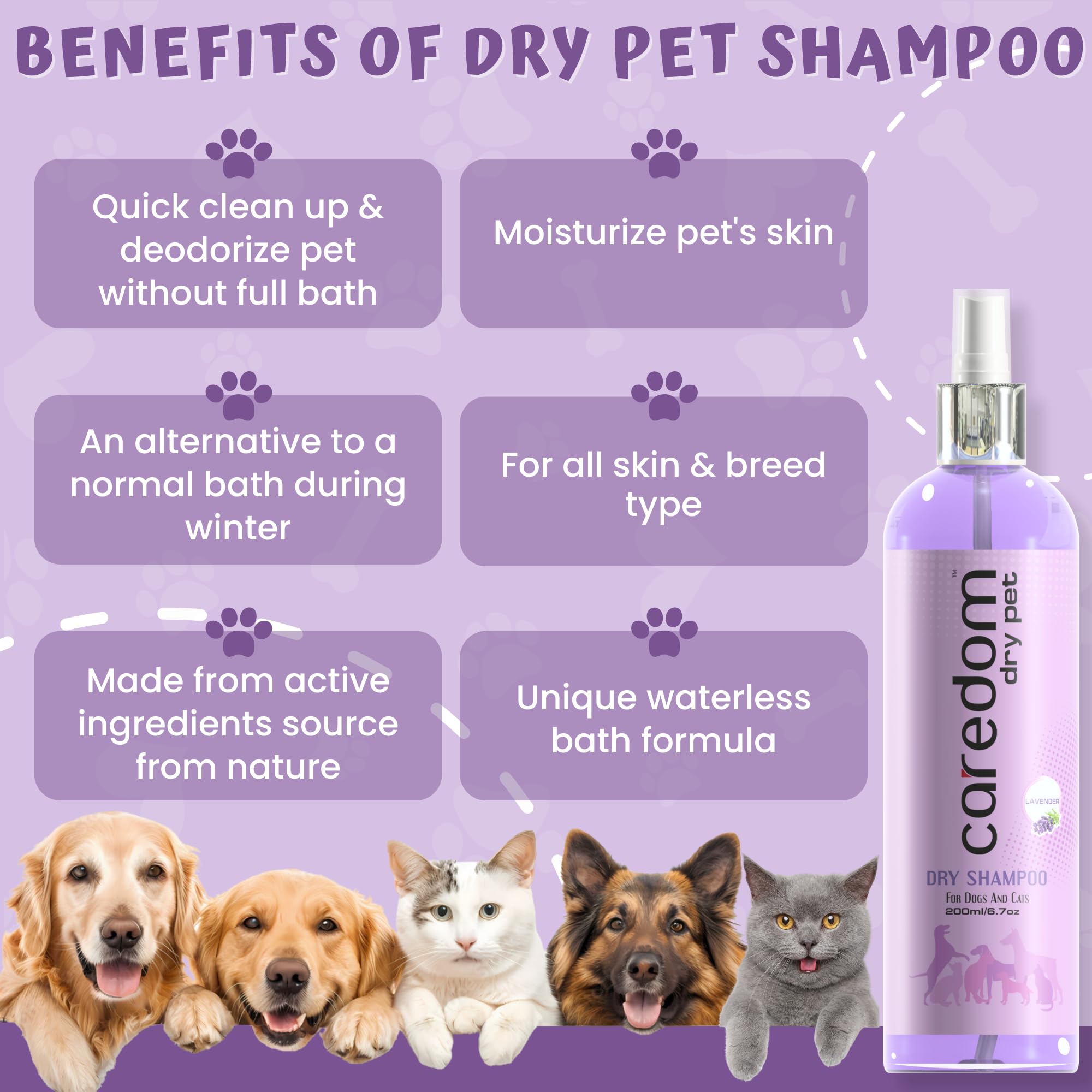 Caredom Dry Shampoo for Dogs & Cats – view 4