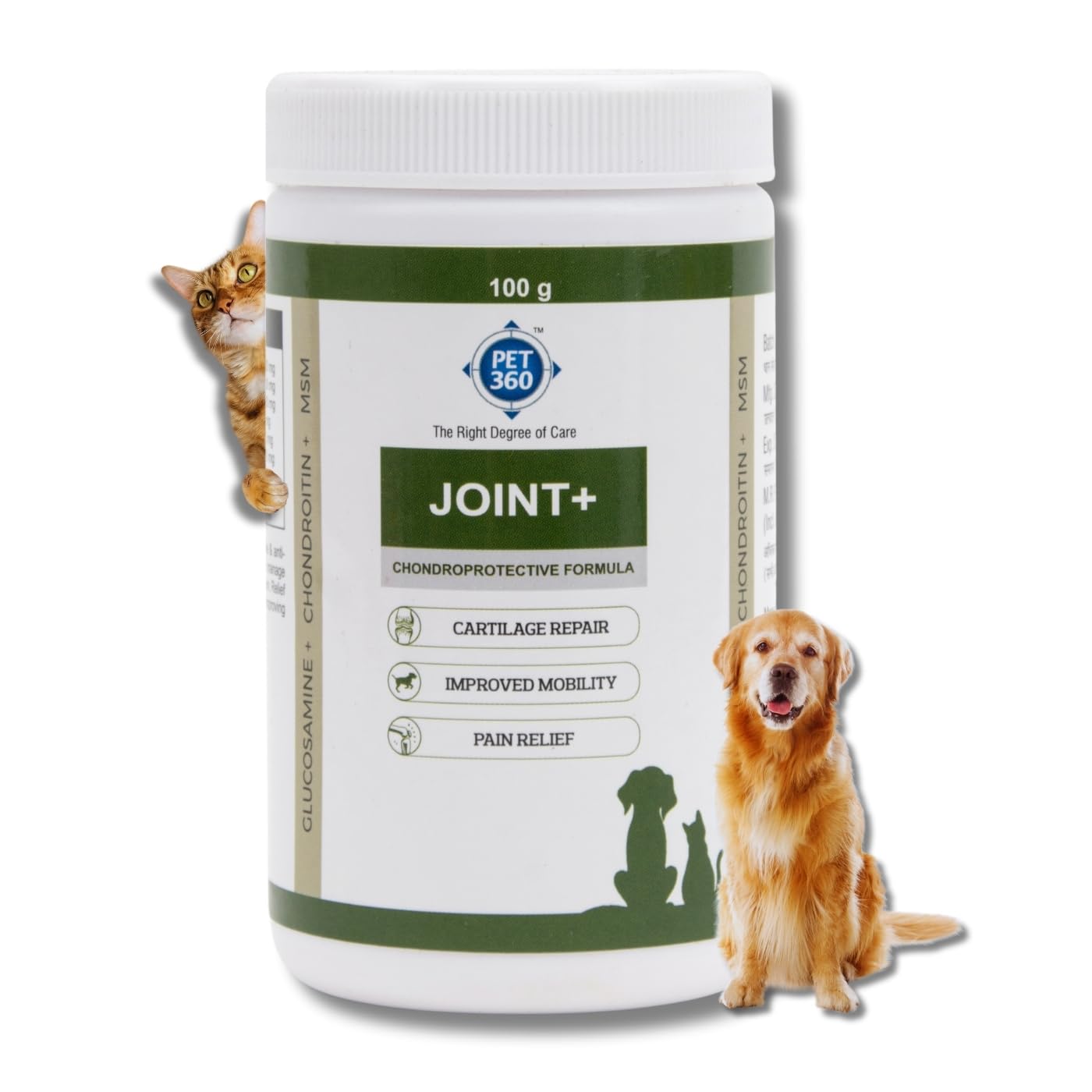 PET360 Joint+ chondroprotective powder for hip and joint support