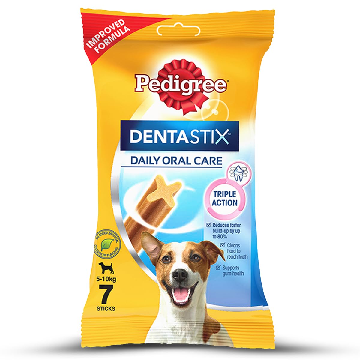 Pedigree Dentastix Oral Care Dog Treat, Adult Small Breed (5-10 kg), 110 g, Recommended by Vets, Supports Gum Health, Reduces Risk of Gum Diseases – view 1