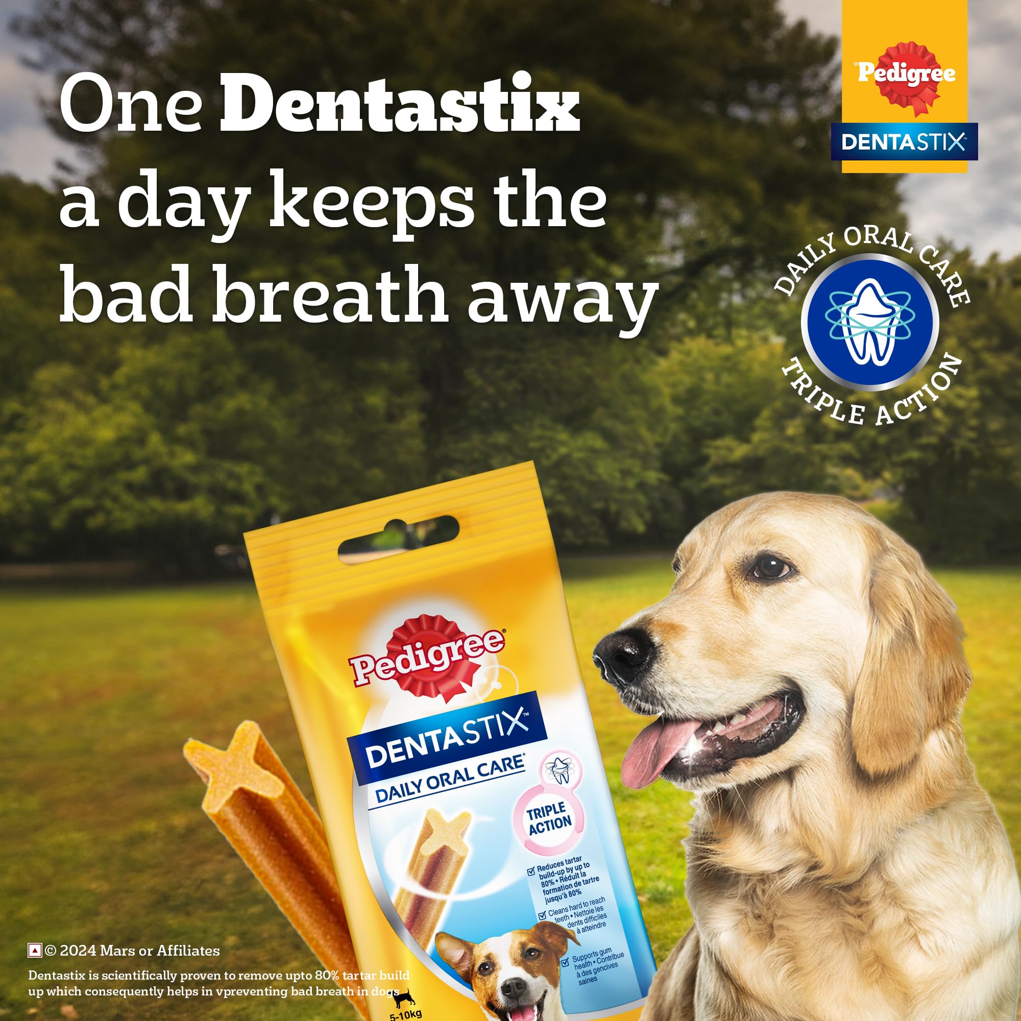 Pedigree Dentastix Oral Care Dog Treat, Adult Small Breed (5-10 kg), 110 g, Recommended by Vets, Supports Gum Health, Reduces Risk of Gum Diseases – view 2