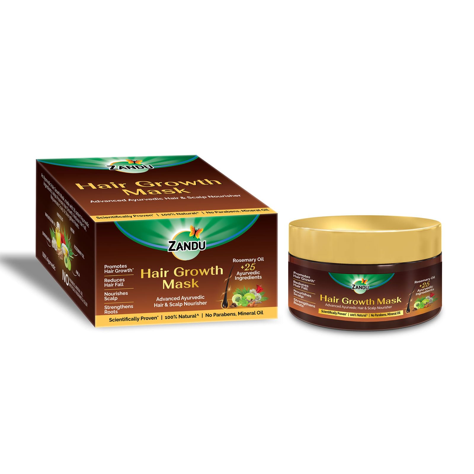 Zandu Ayurvedic Hair Growth Mask 200g for scalp and hair nourishment