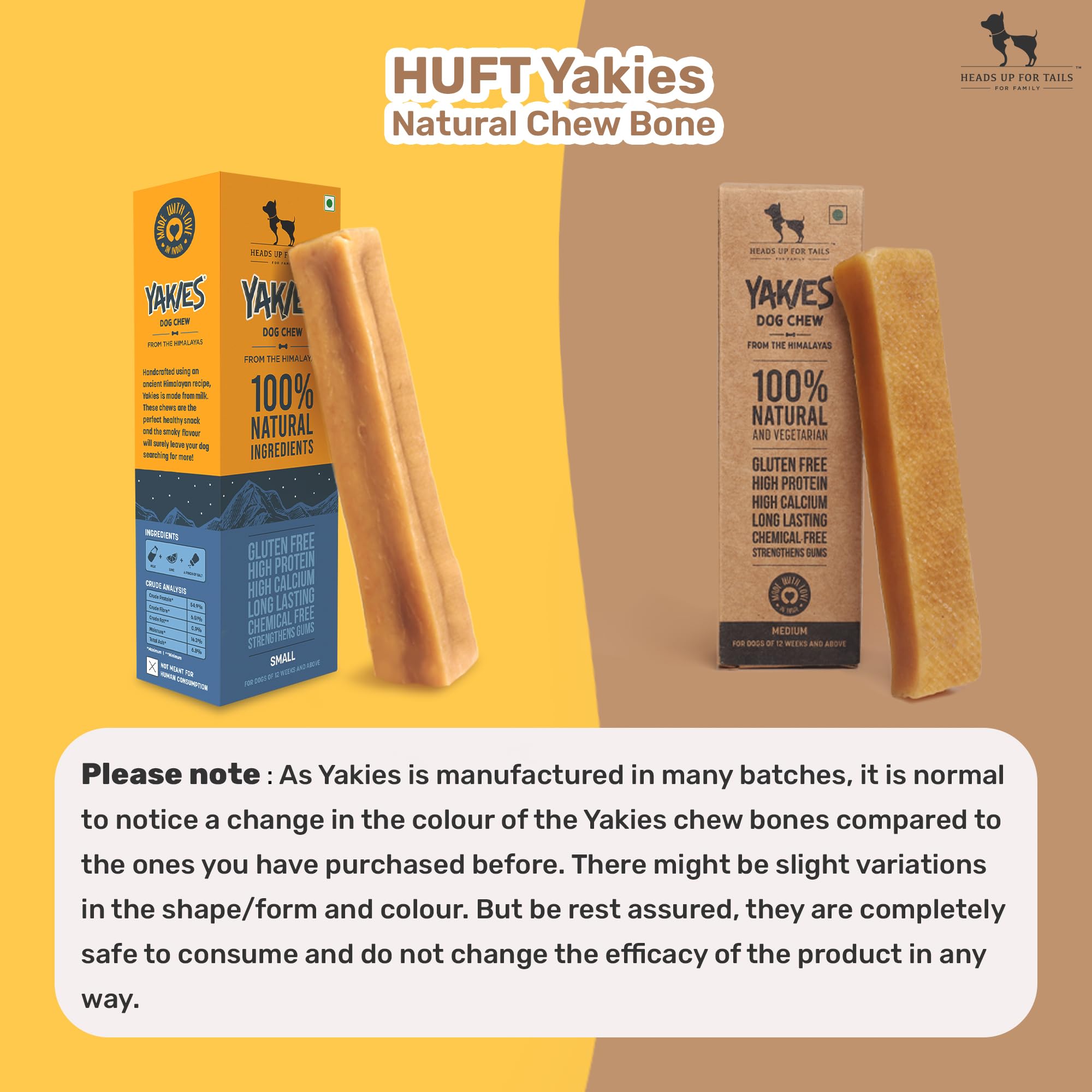 Yakies by HUFT Vegetarian Natural Dog Chew Bone – 25 gm Each – view 8