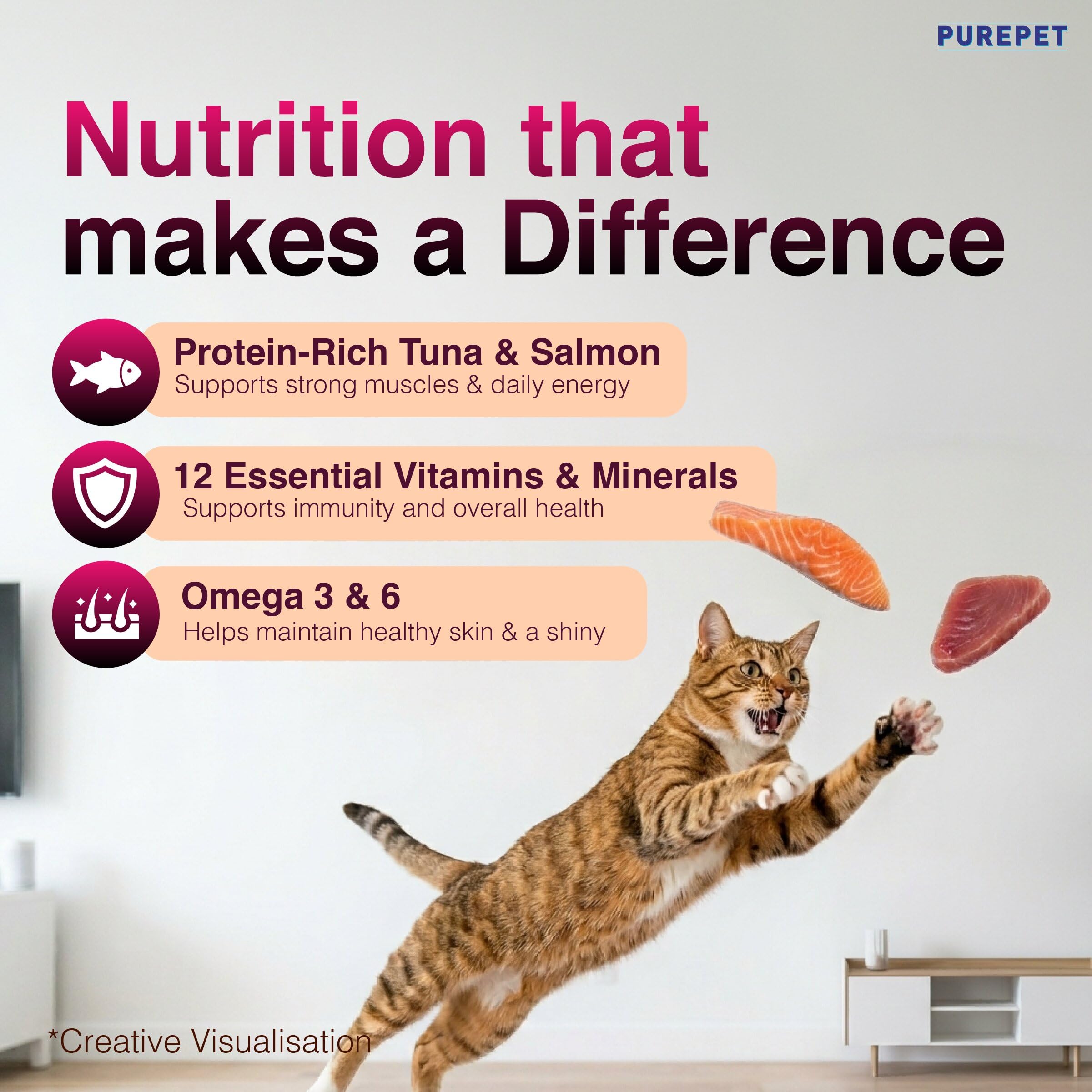 Purepet Adult Dry Cat Food 1kg – view 2