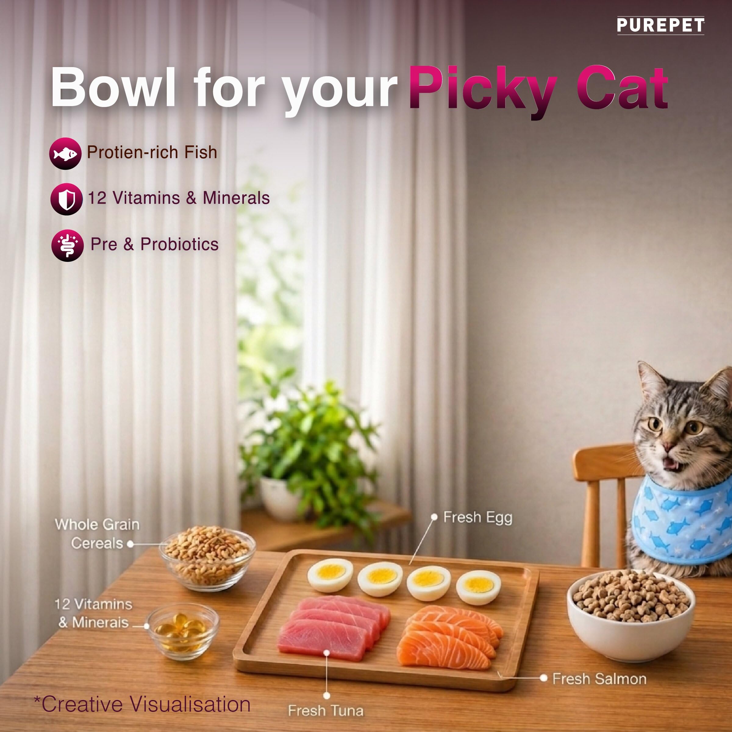 Purepet Adult Dry Cat Food 1kg – view 3