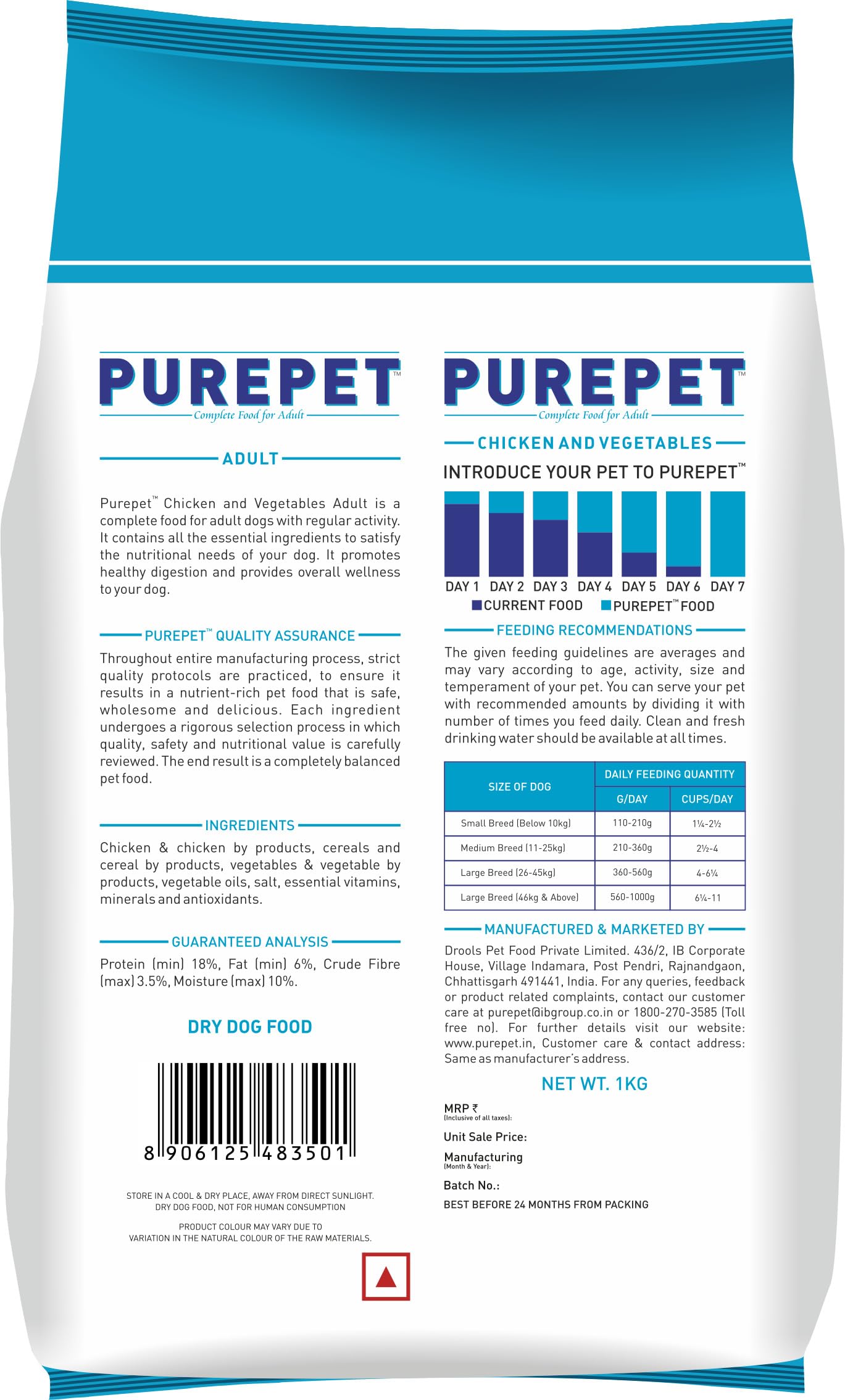Purepet Adult Dry Dog Food 1kg – view 6