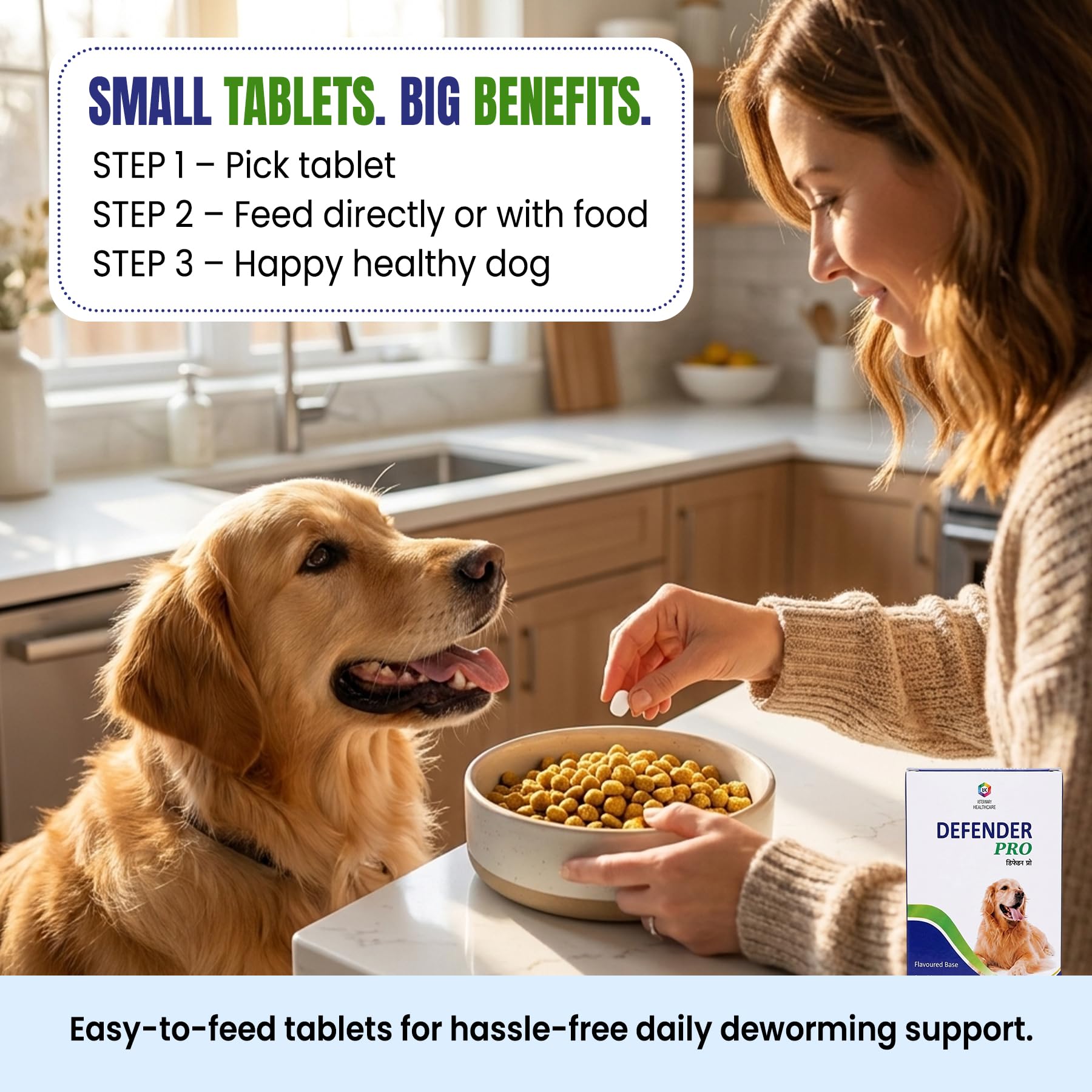 Medfly Healthcare Defender Pro Deworming Tablet for Dogs of All Life Stages (Pack of 1) – view 5