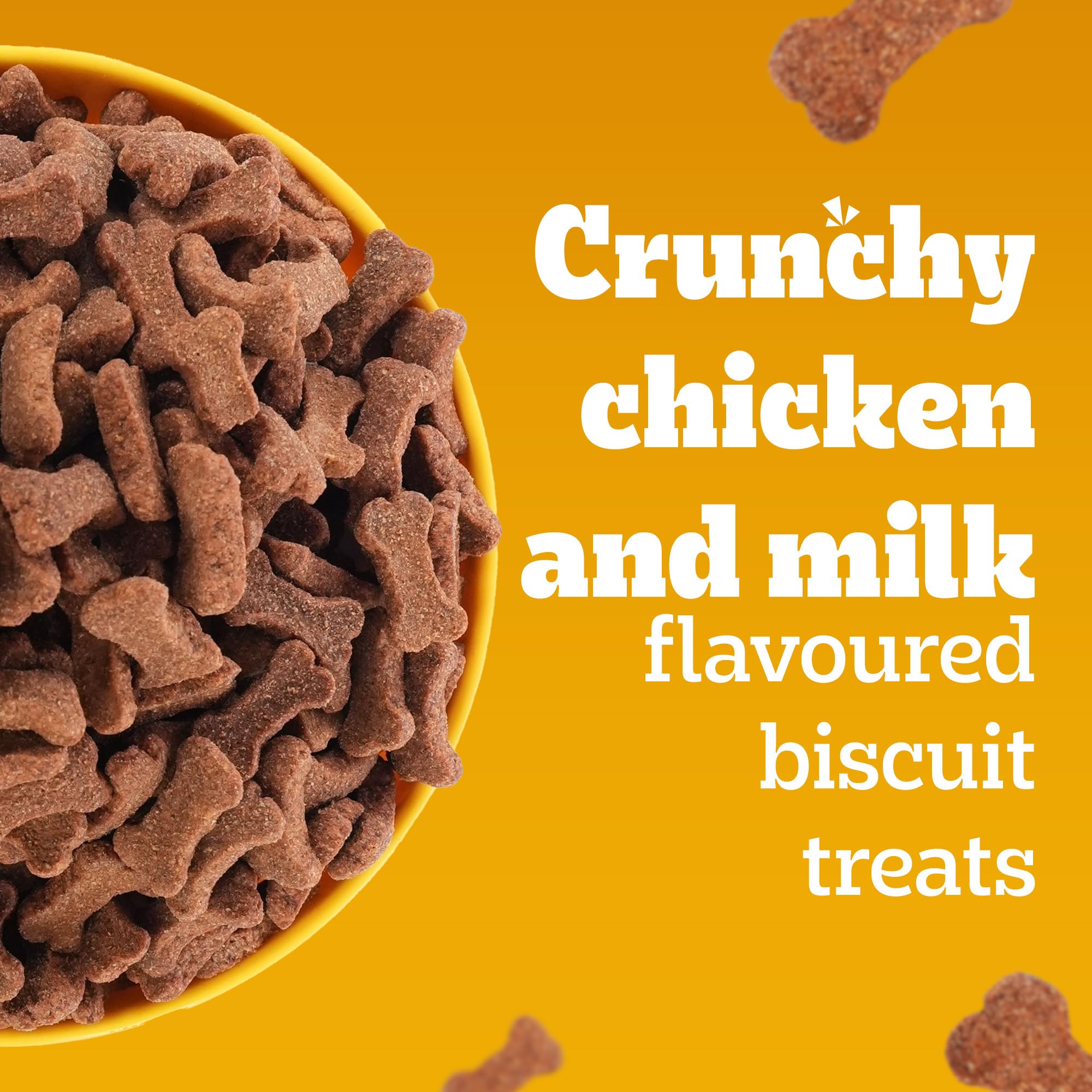 Pedigree Biscrok Biscuits (Above 4 Months) Dog Treats, Chicken with Milk Flavour, 500 g, Source of Calcium, Goodness of 15% Protein – view 6