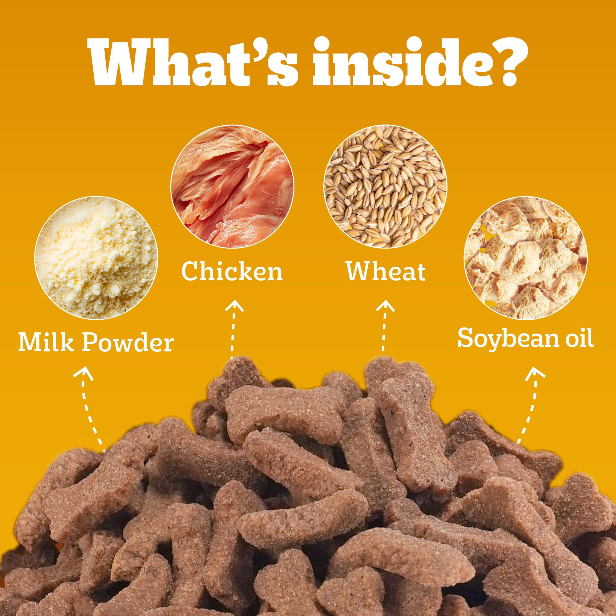 Pedigree Biscrok Biscuits (Above 4 Months) Dog Treats, Chicken with Milk Flavour, 500 g, Source of Calcium, Goodness of 15% Protein – view 7