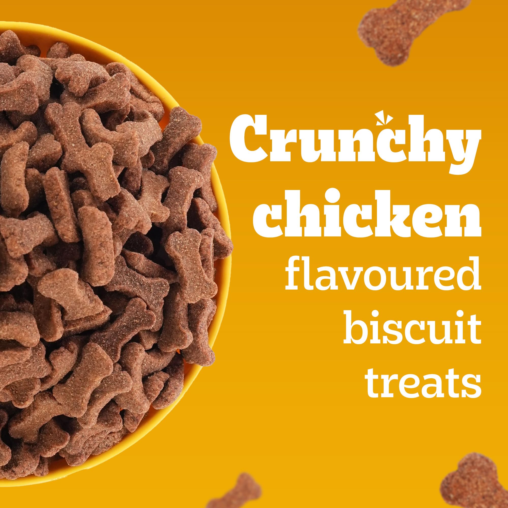 Pedigree Biscrok Biscuits (Above 4 Months) Dog Treats, Chicken Flavour, 900 g, Source of Calcium, Goodness of 15% Protein – view 6