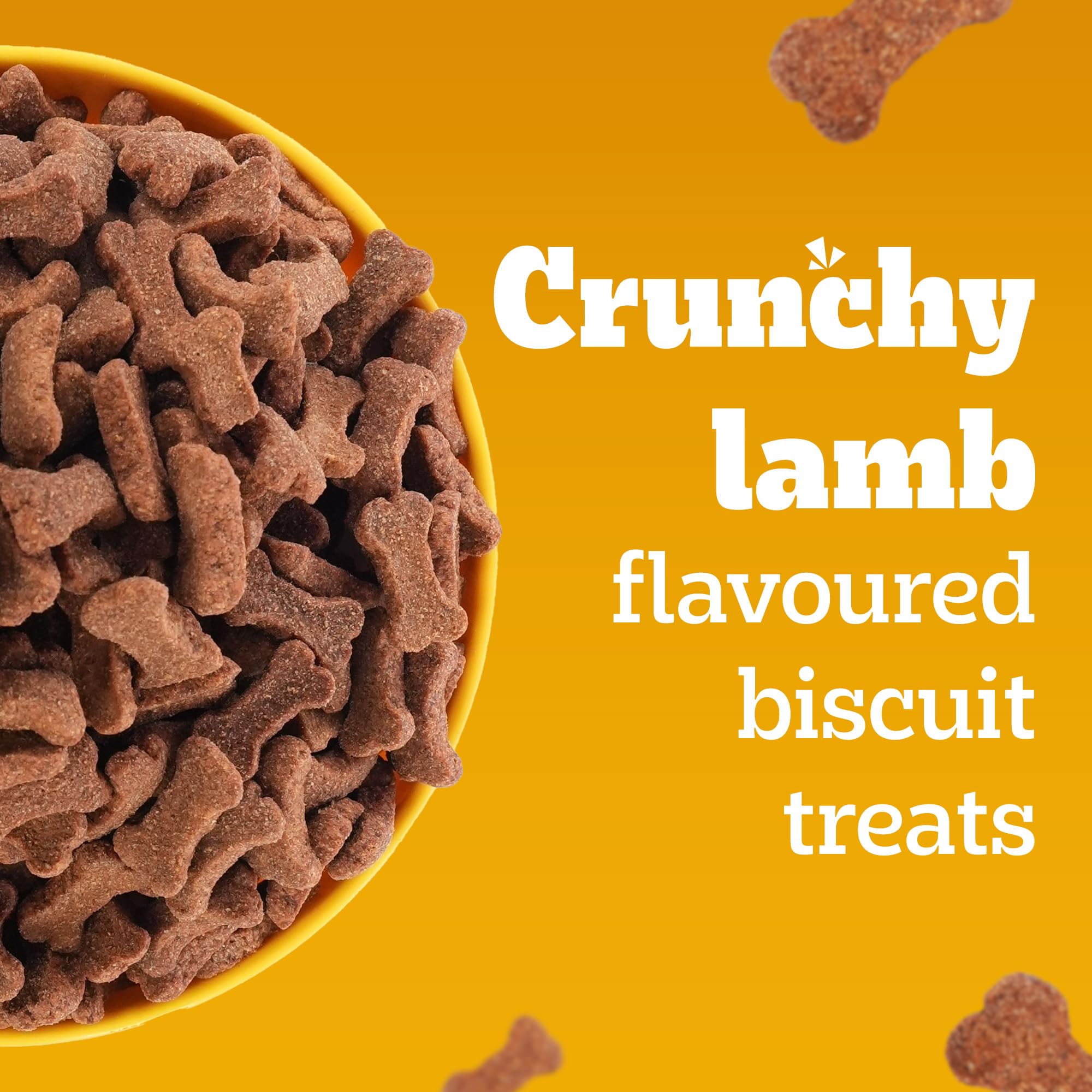 Pedigree Biscrok Biscuits (Above 4 Months) Dog Treats, Lamb Flavour, 500 g, Source of Calcium, Goodness of 15% Protein – view 6