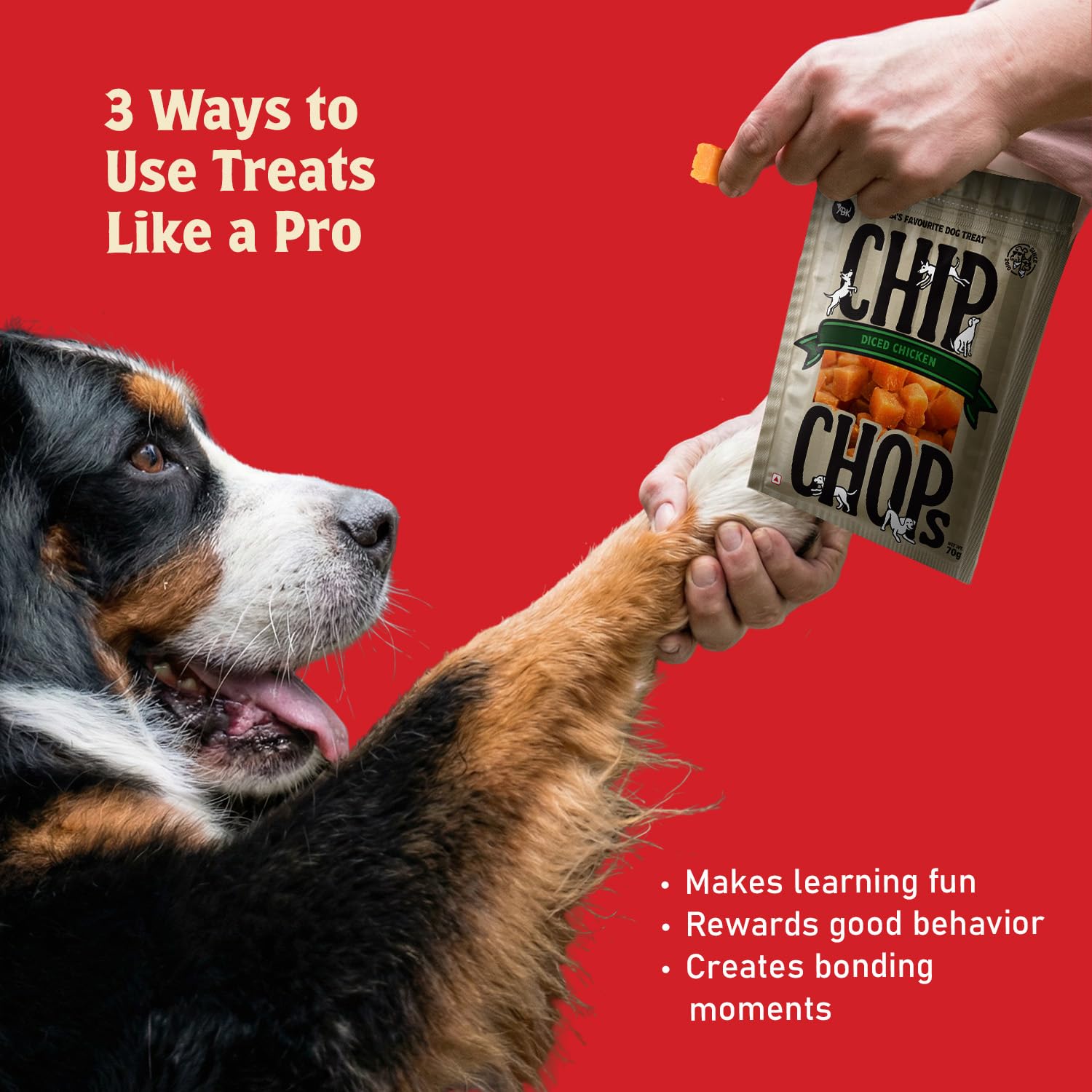 Chip Chops Diced Chicken Dog Treats, 70 gm (Pack of 20) – view 4